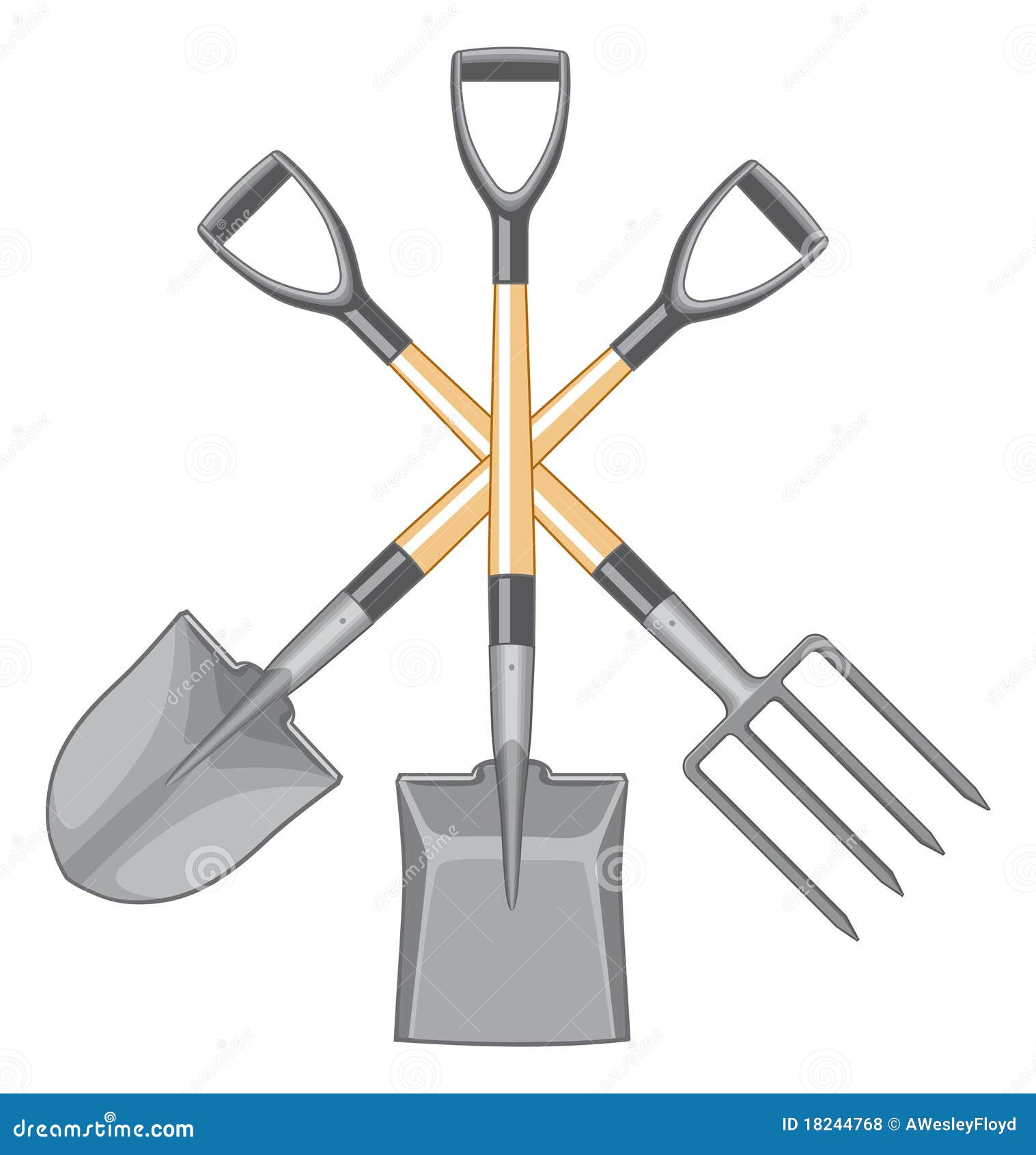 Shovel Spade And Forked Spade Royalty Free Stock Photos Image 18244768