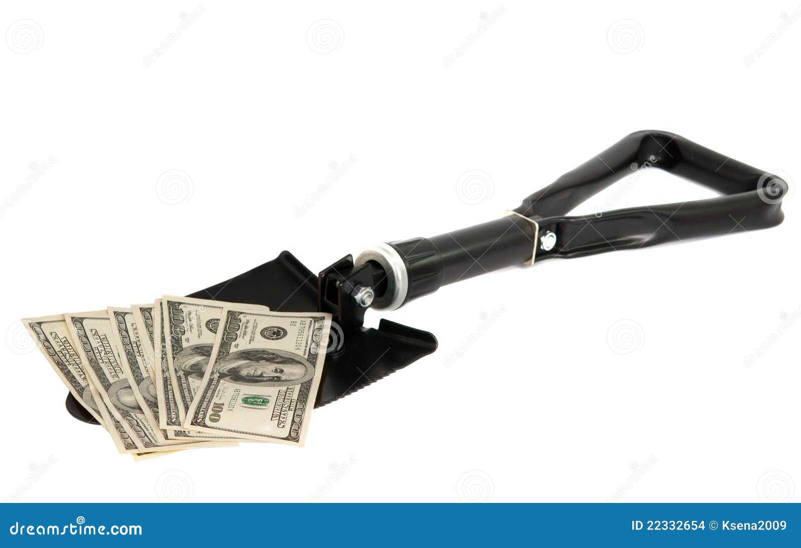Shovel to the dollar stock photo. Image of money, government 22332654
