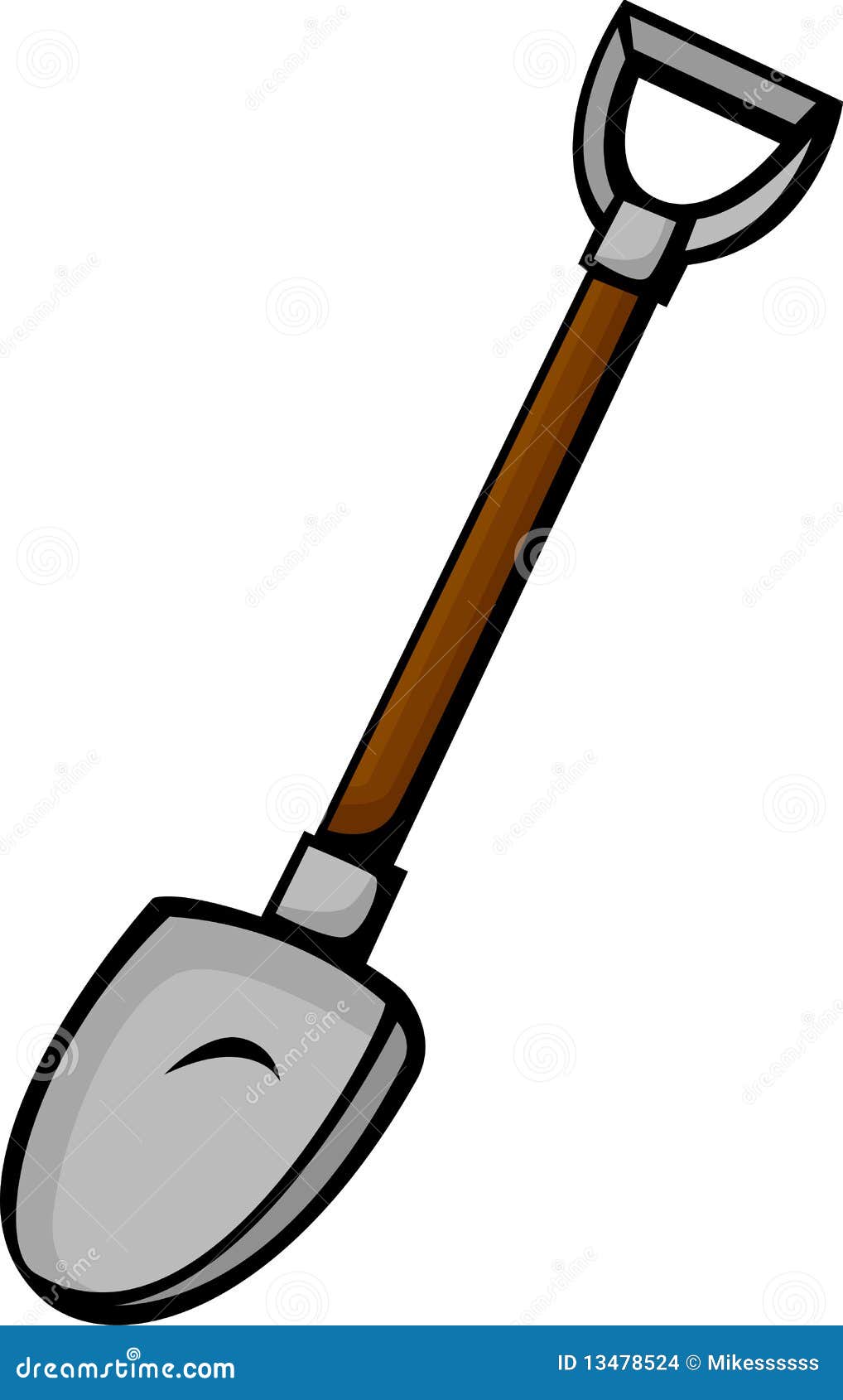 Shovel vector illustration stock vector. Illustration of tool - 13478524