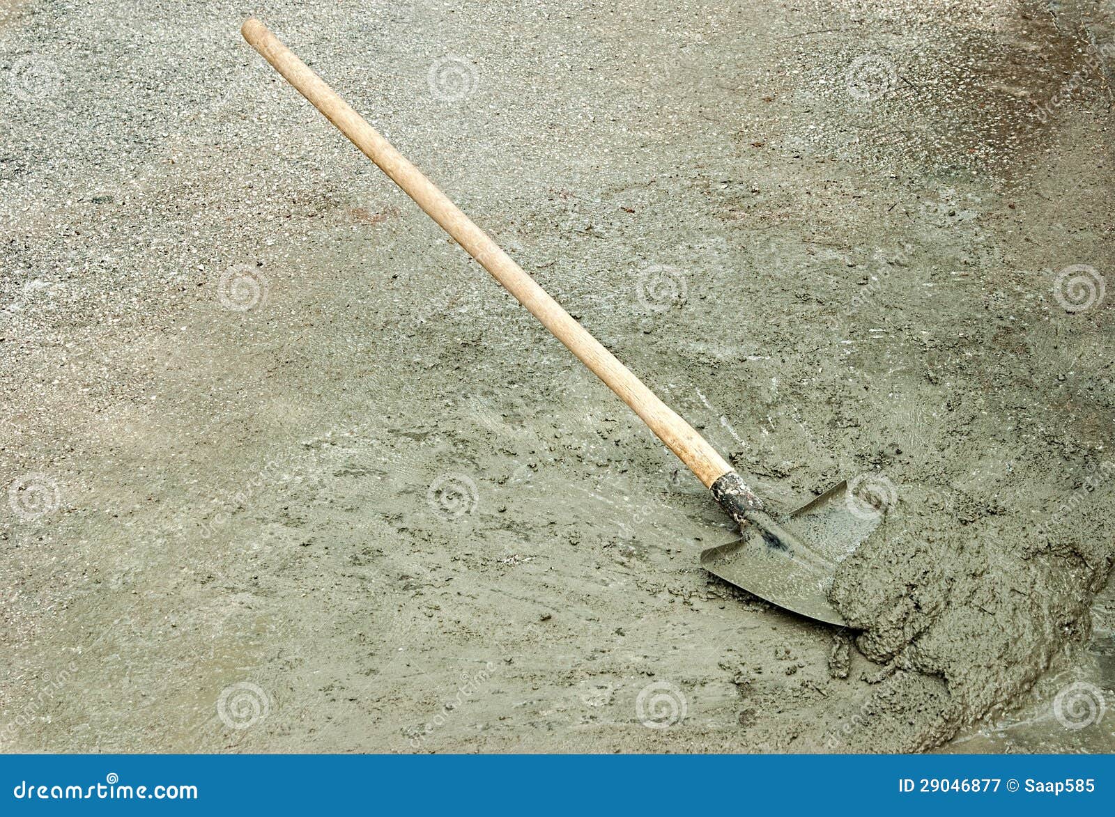 Shovel and wet cement stock image. Image of building - 29046877