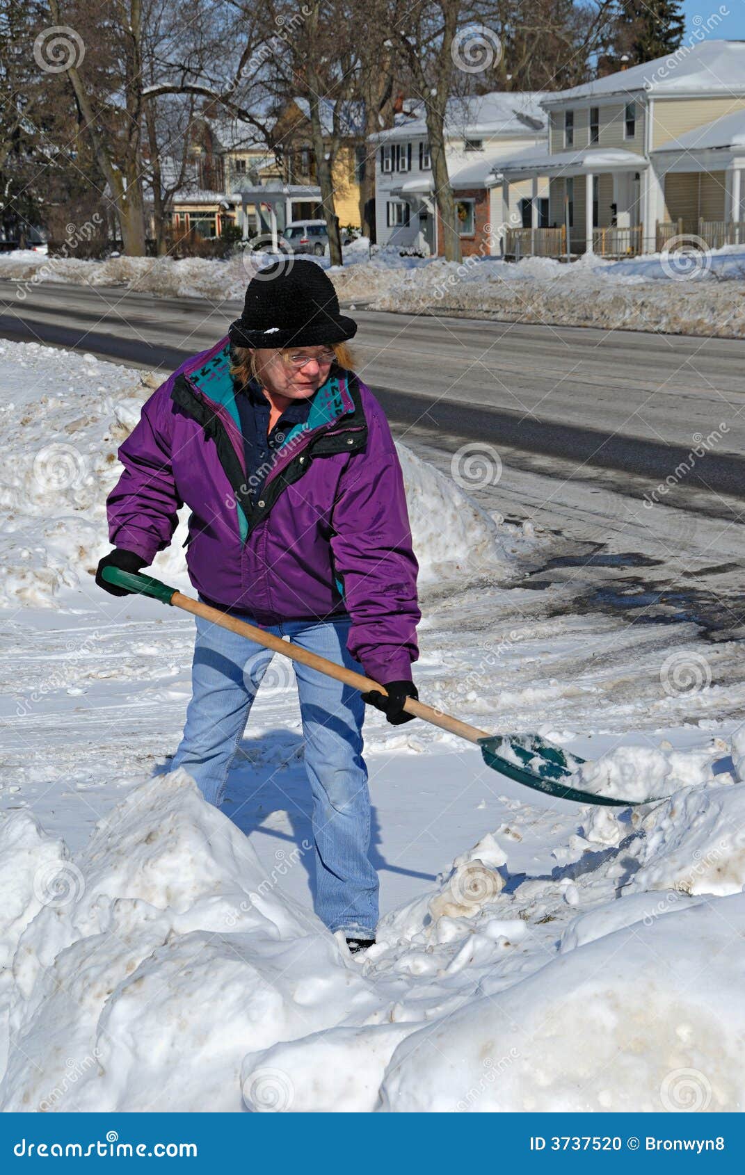 Shoveling snow stock photo. Image of shovel, health, elderly 3737520