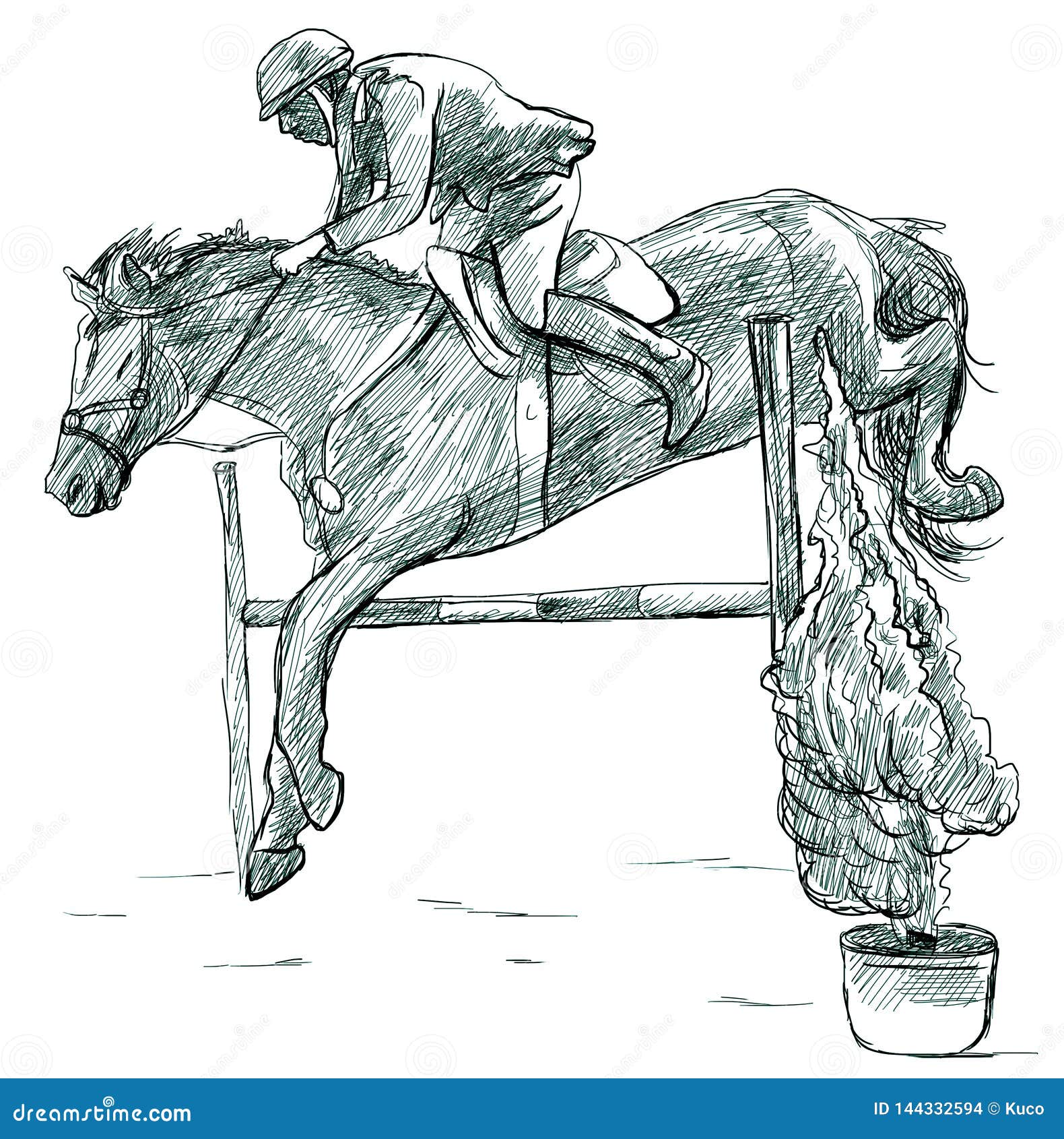 horse jumping line art horse jumping line art