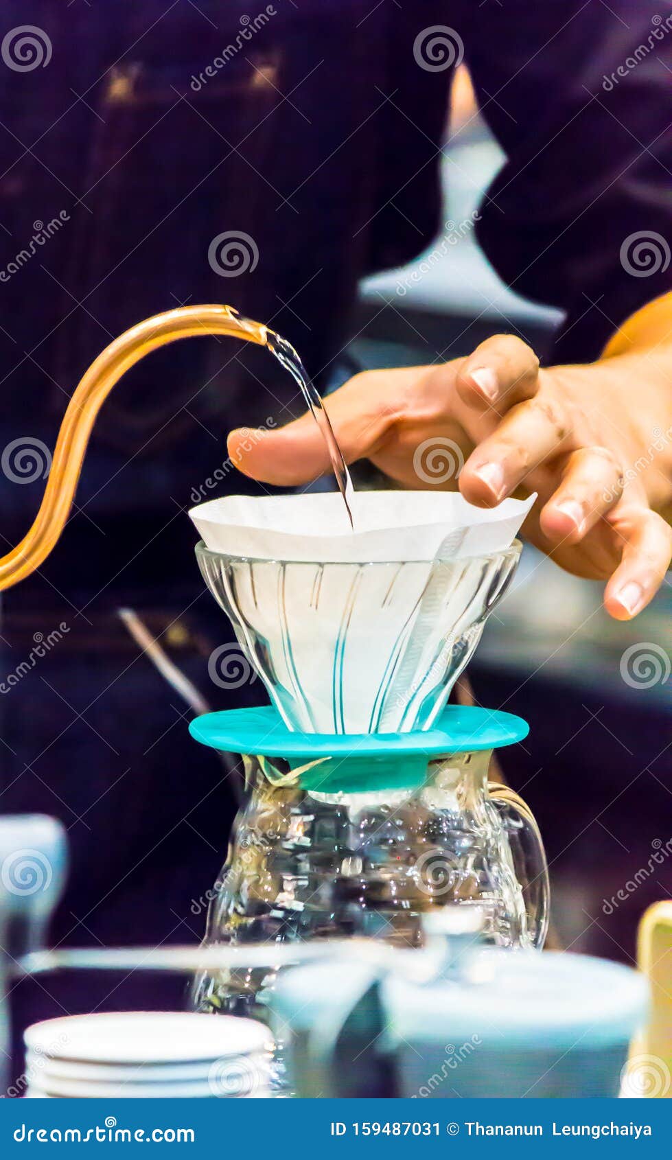Showcase Drip Coffee Maker by Barista Stock Image Image of dark