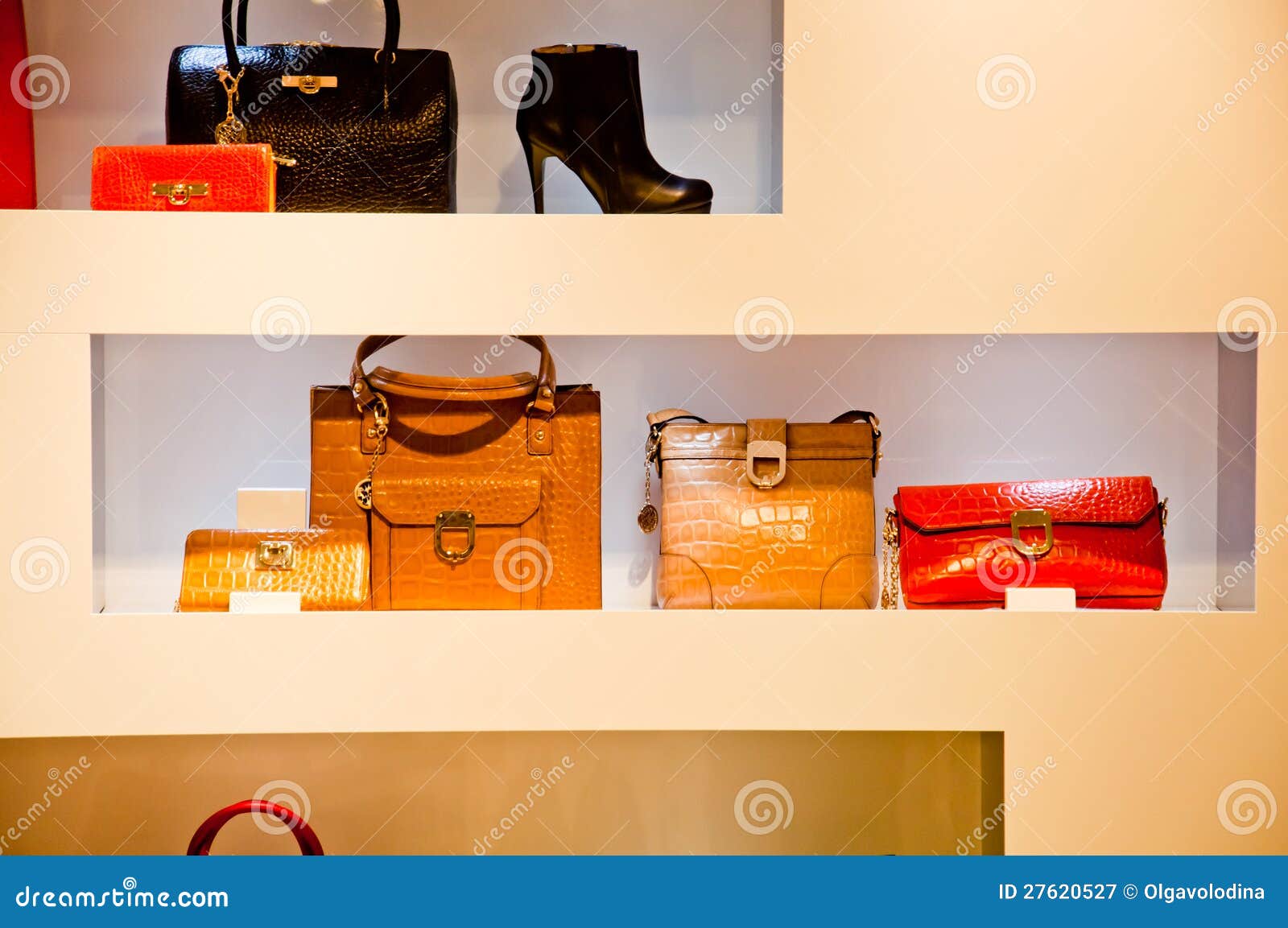 Showcase of fashion shop stock image. Image of showcase - 27620527