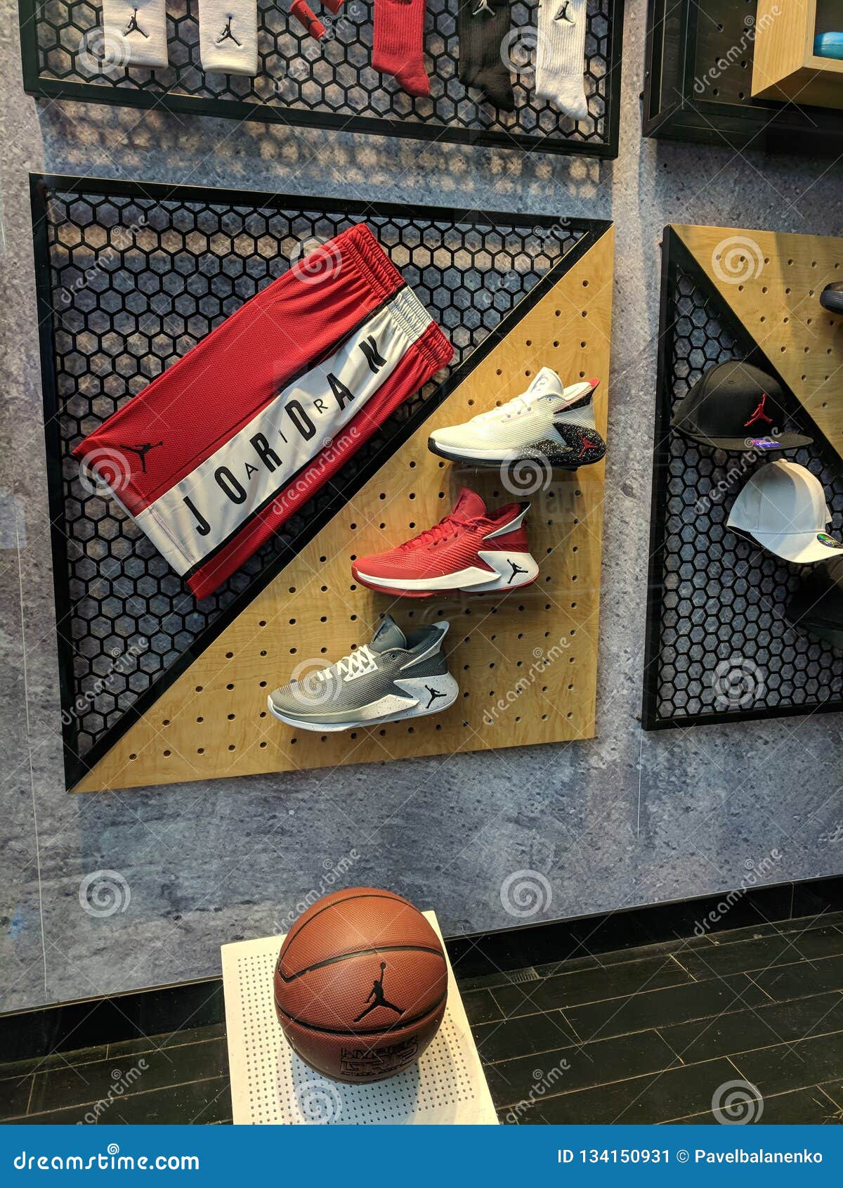 Showcase Window Of Nike Store At Istiklal Street With Air Jordan Sneakers And Basketball Ball And Shorts Editorial Photo - Image of shorts, iconic: 134150931