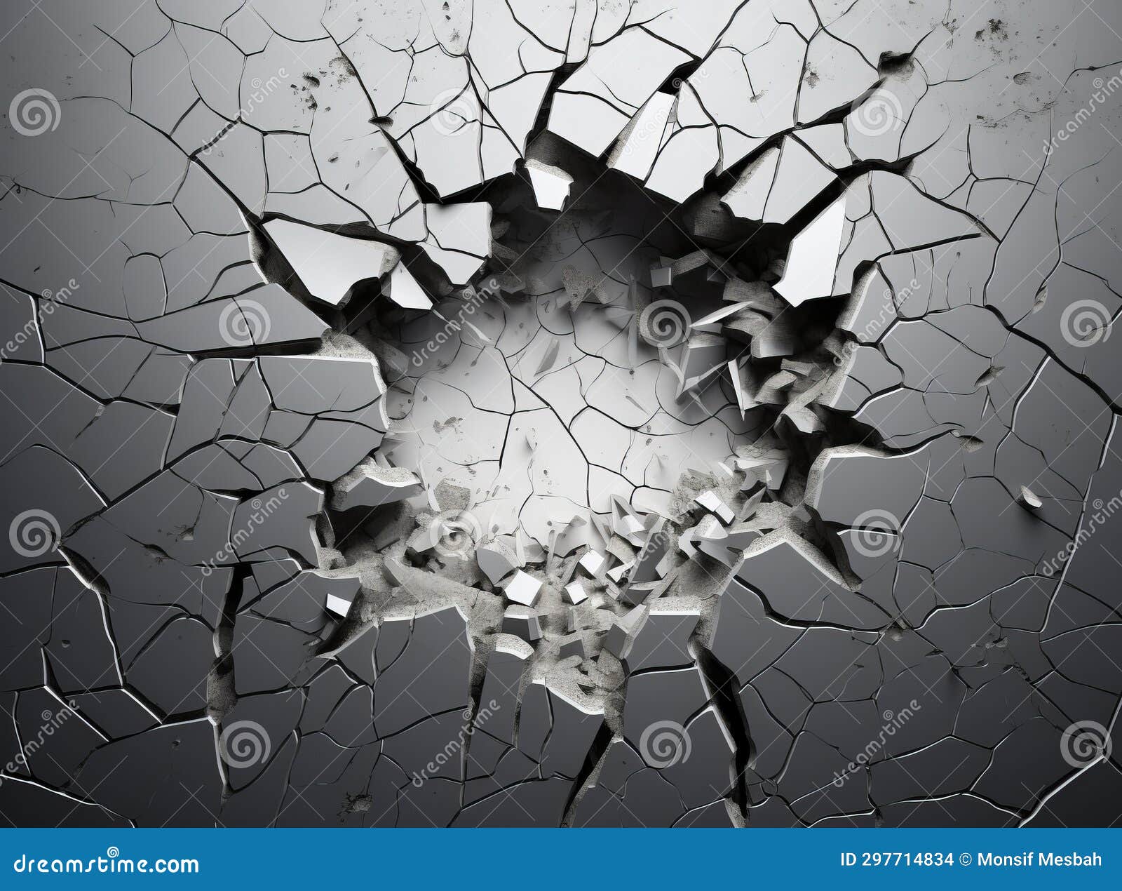 unveiling hidden stories: a unique artistic rendition of a shattered wall