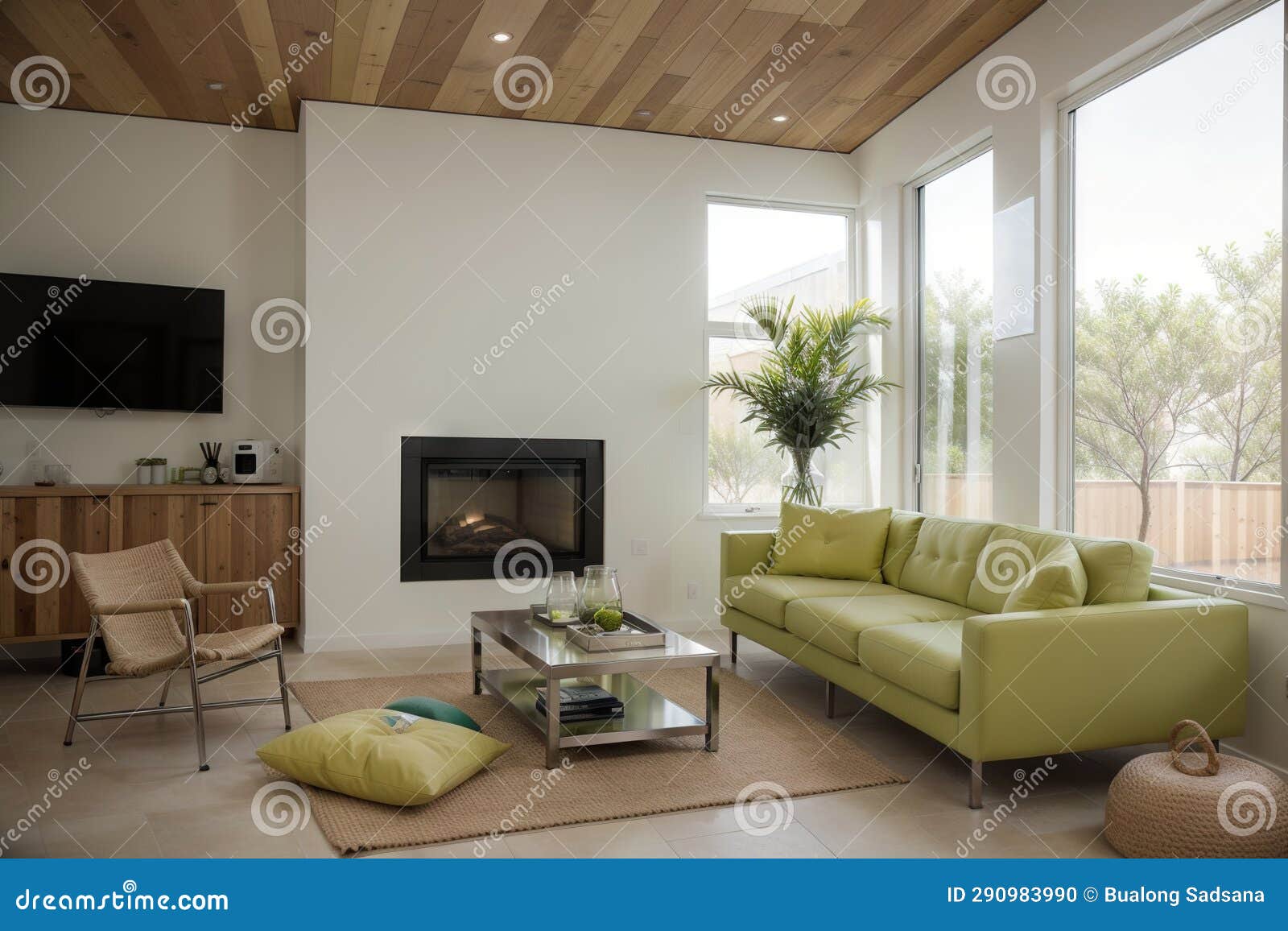 Showcasing Interior Design in Style Coastal Canvas Stock Illustration