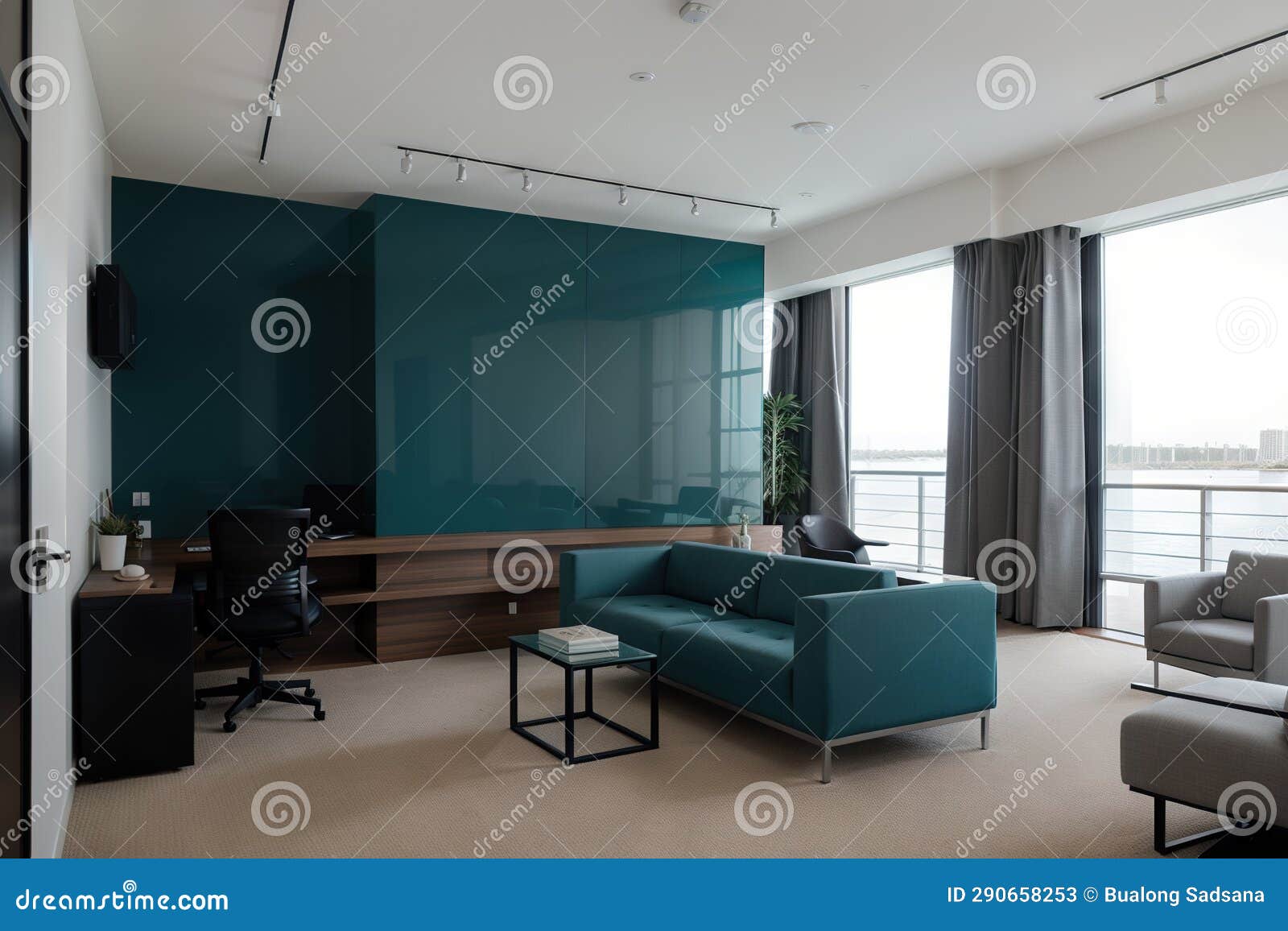 Showcasing Interior Design in Style Lavish Lounge Stock Illustration ...