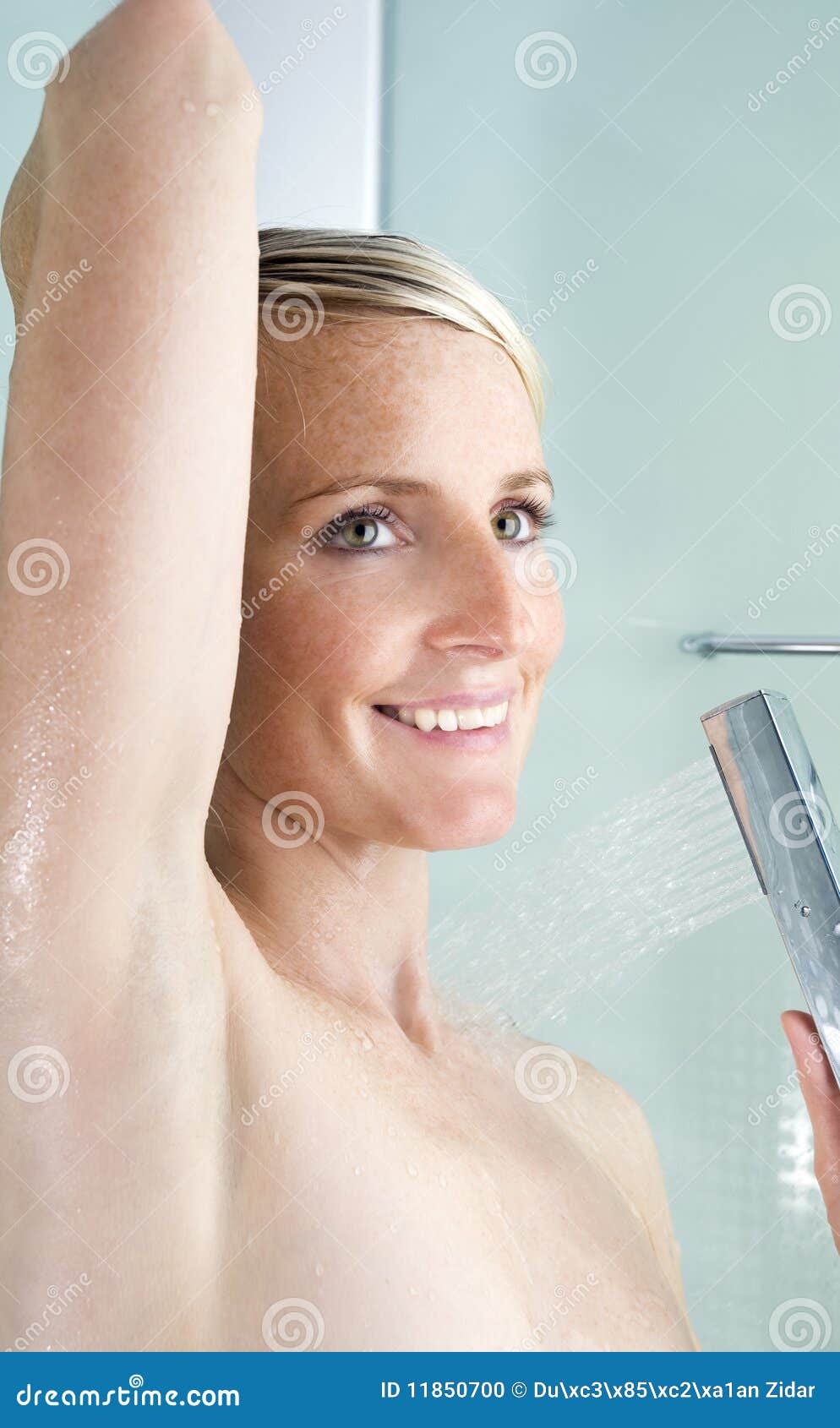 Shower stock photo. Image of douche, water, white, fresh 11850700