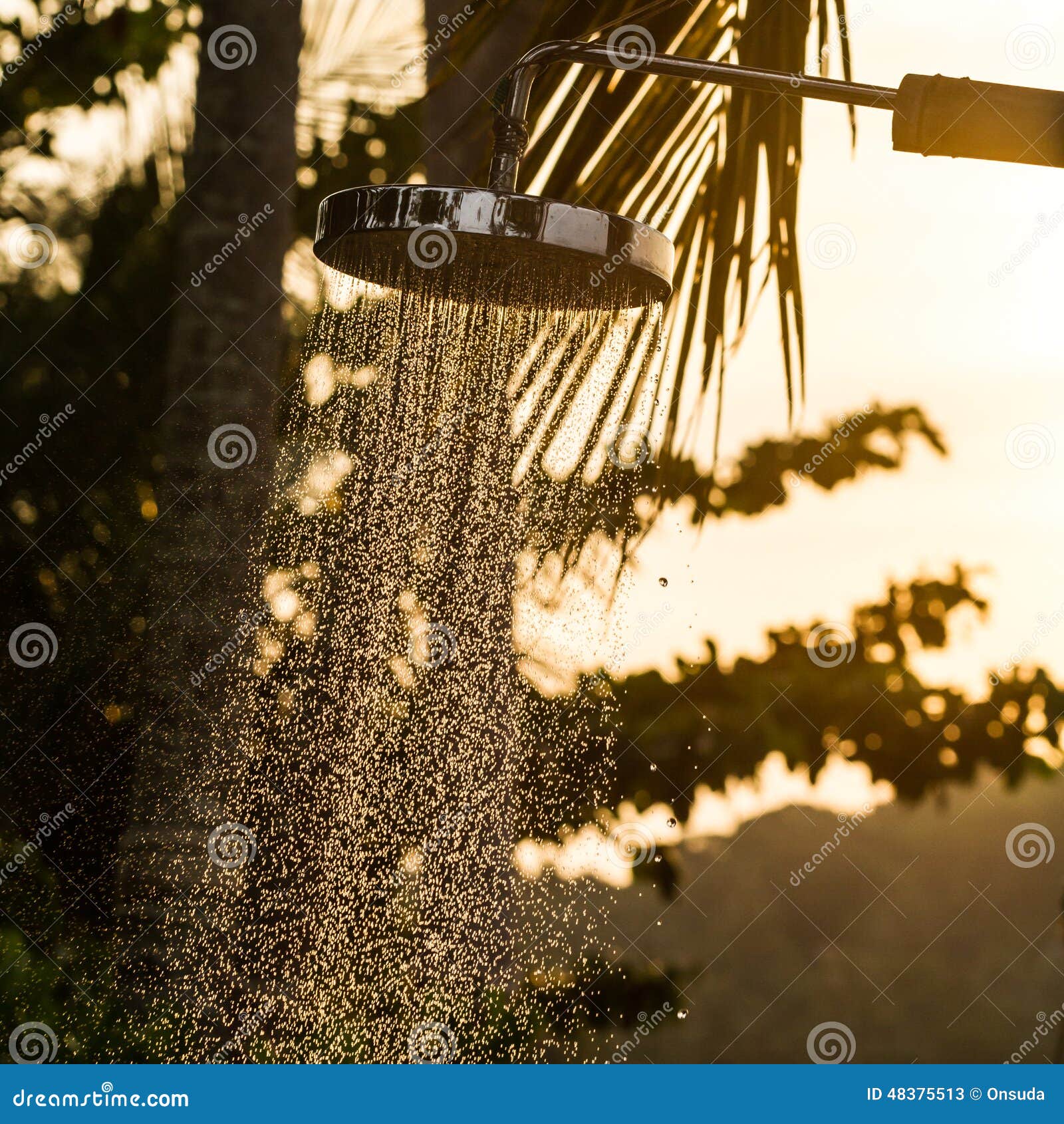 Shower on the beach stock image. Image of bathroom, recreate 48375513