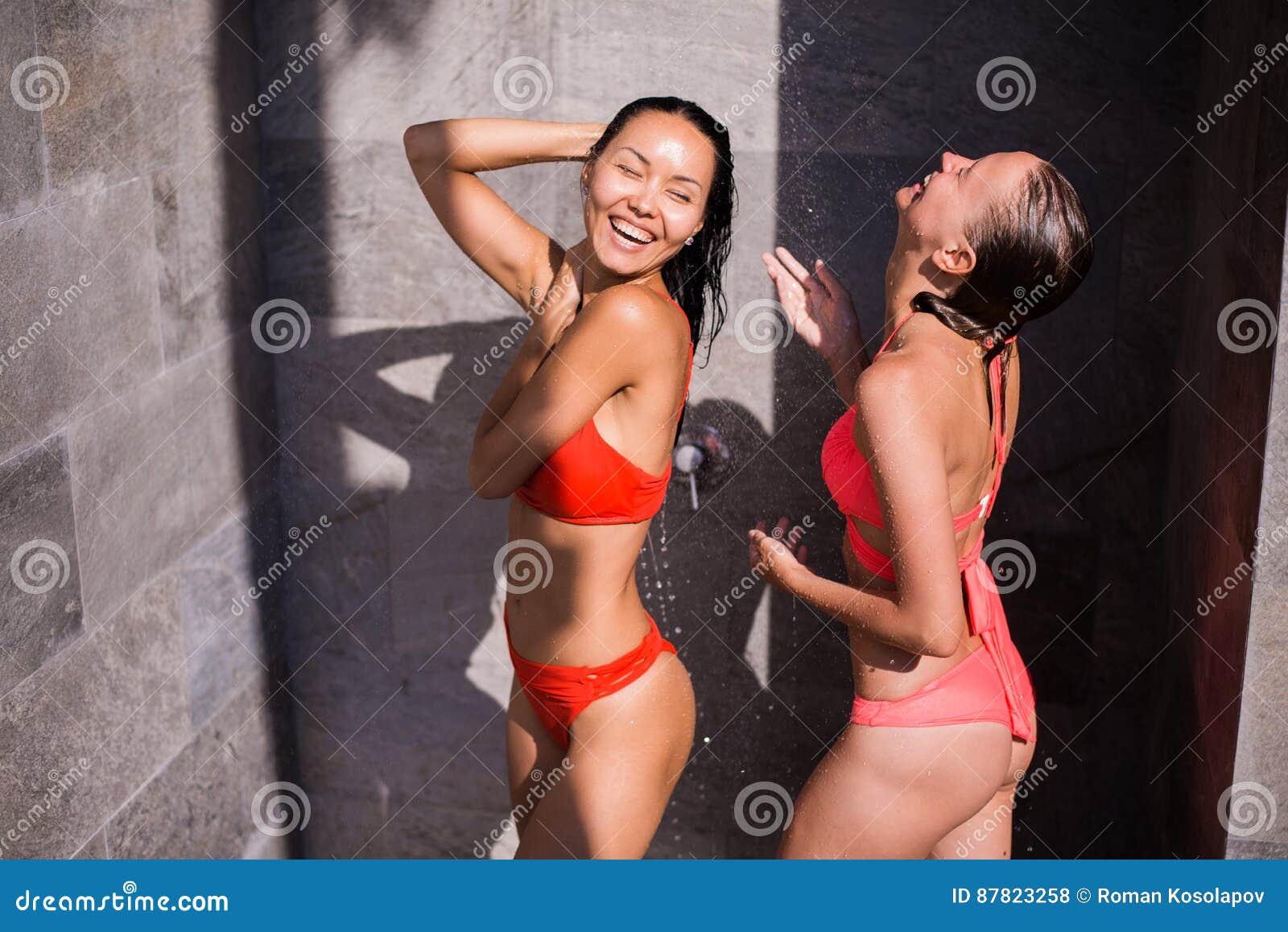 Girls Showering