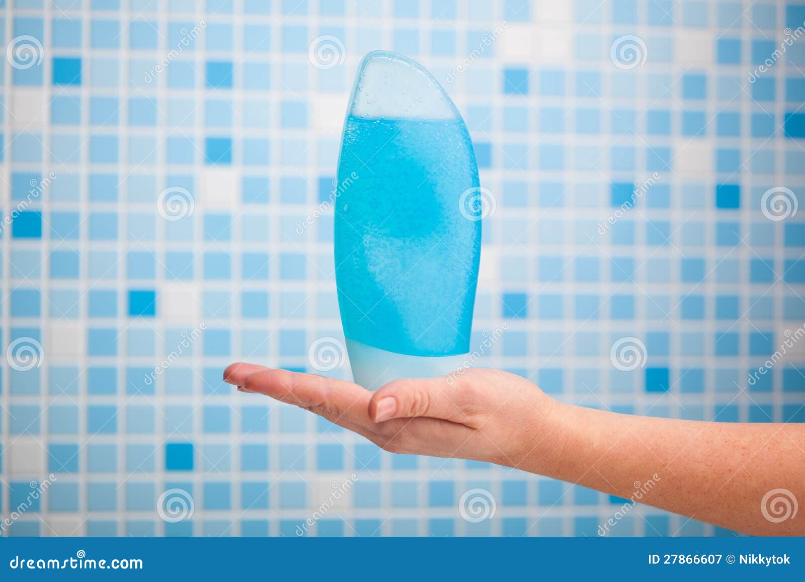 Shower gel on hand stock image. Image of hygiene, closeup 27866607