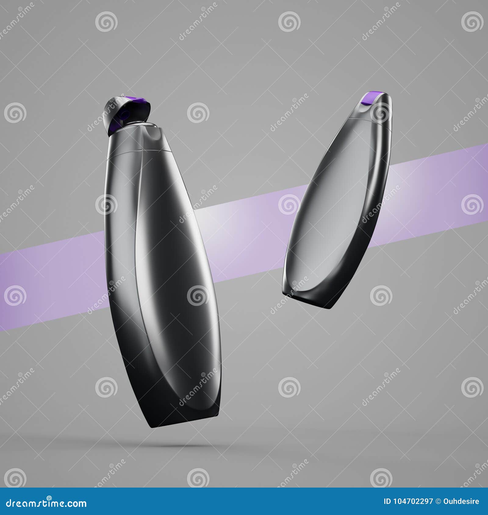 Download Shower Gel Or Shampoo Bottles Mockup Stock Illustration ...