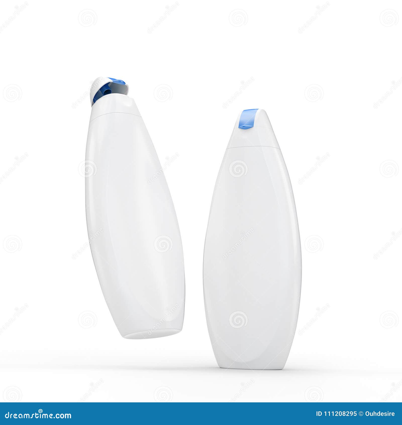 Shower Gel or Shampoo Bottles Mockup Stock Illustration Illustration