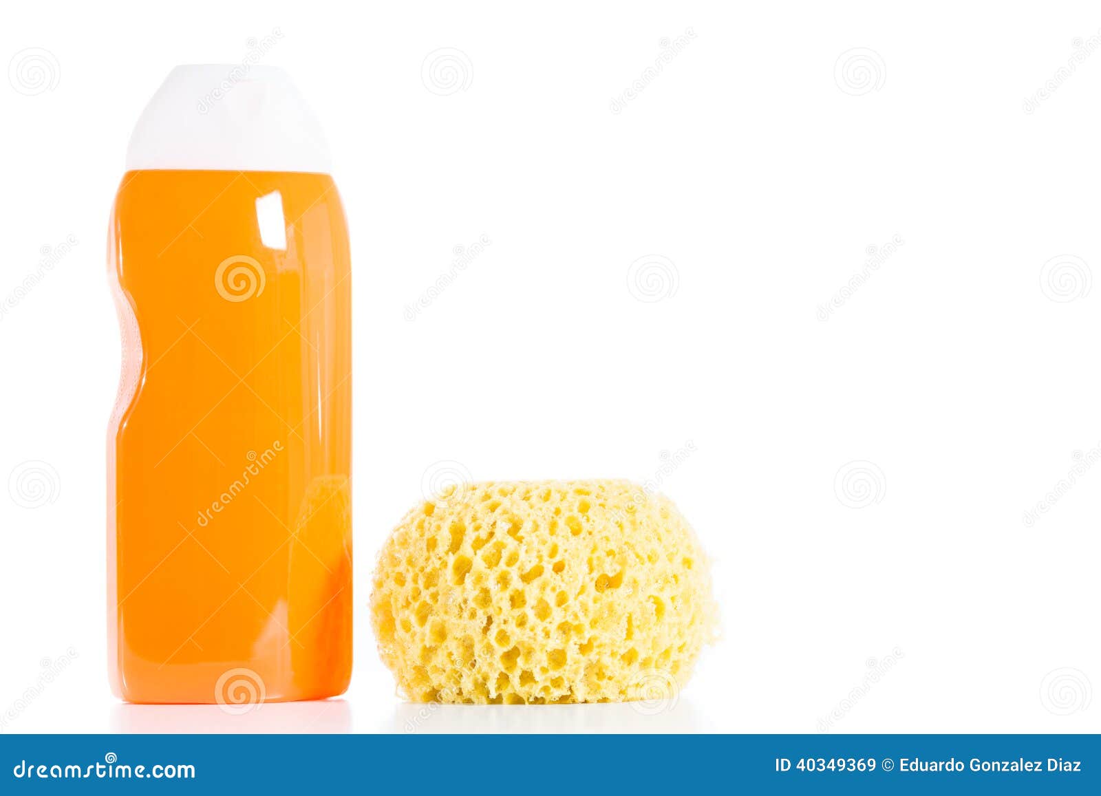 Shower gel and sponge stock image. Image of clean, bath 40349369