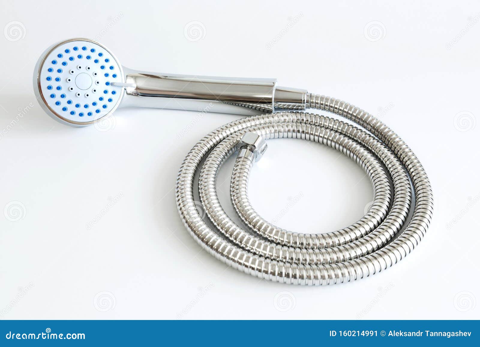 Shower Head and Bathroom Hose on White Background Stock Image Image