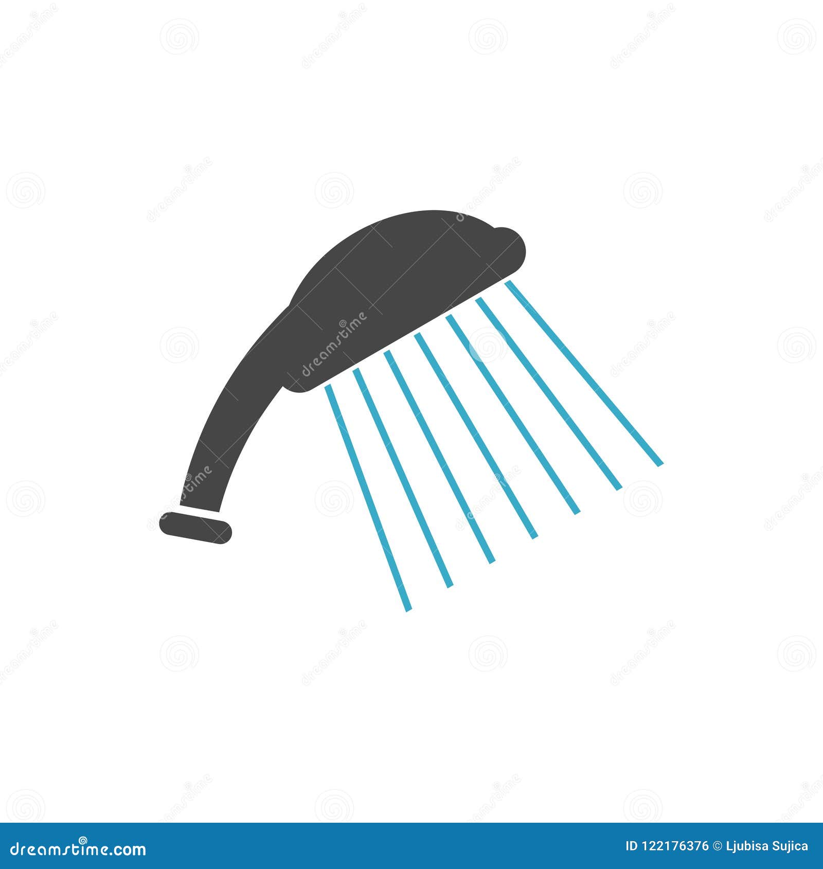 Shower Head Icon Isolated On White Stock Vector Illustration of