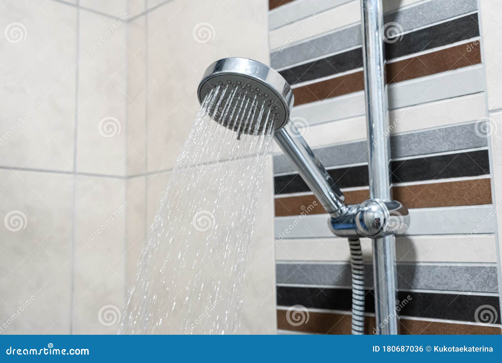 Shower head. Shower room stock photo. Image of interior 180687036