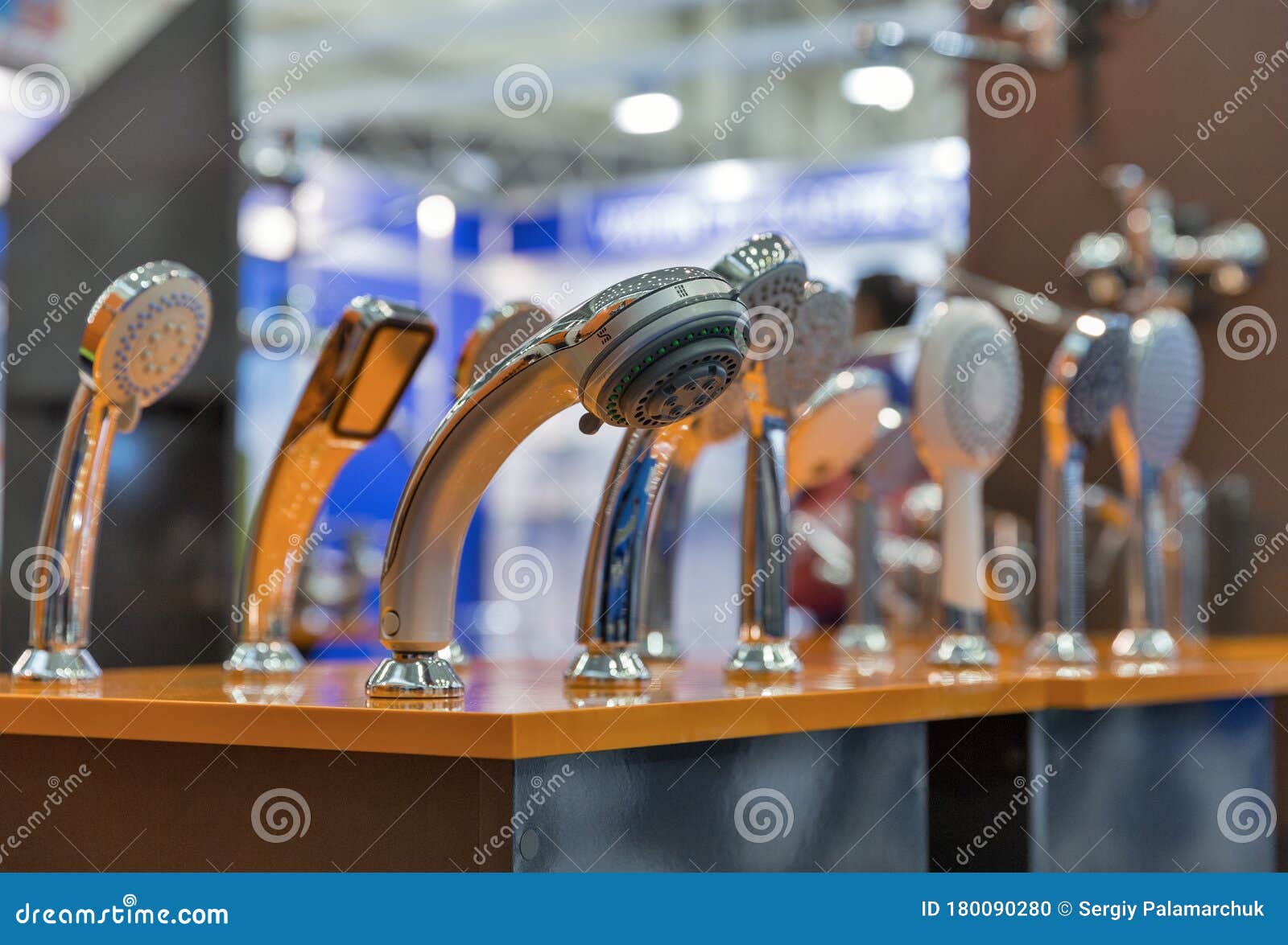 Shower Heads on the Stand in a Hardware Store Stock Photo Image of