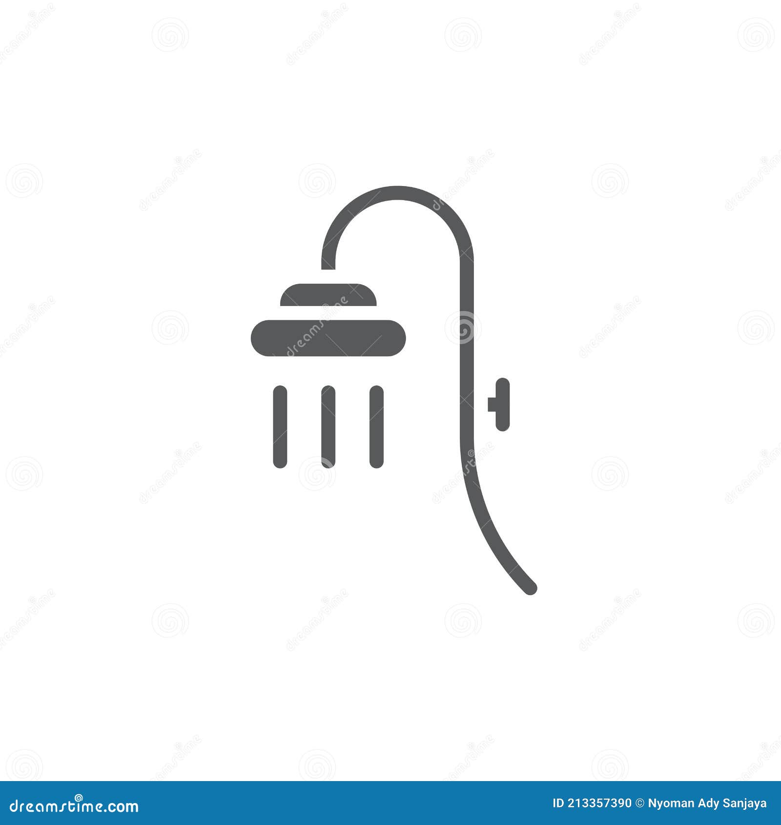 shower outline icon linear style sign for mobile concept and web  showerheads simple line