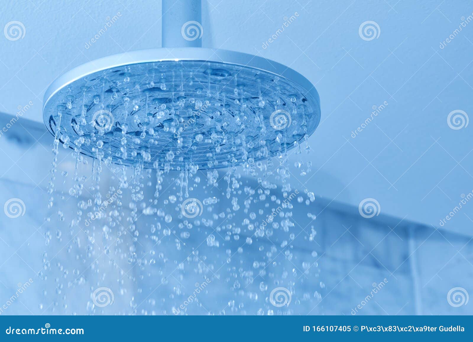 Shower water flowing stock image. Image of drop, domestic 166107405