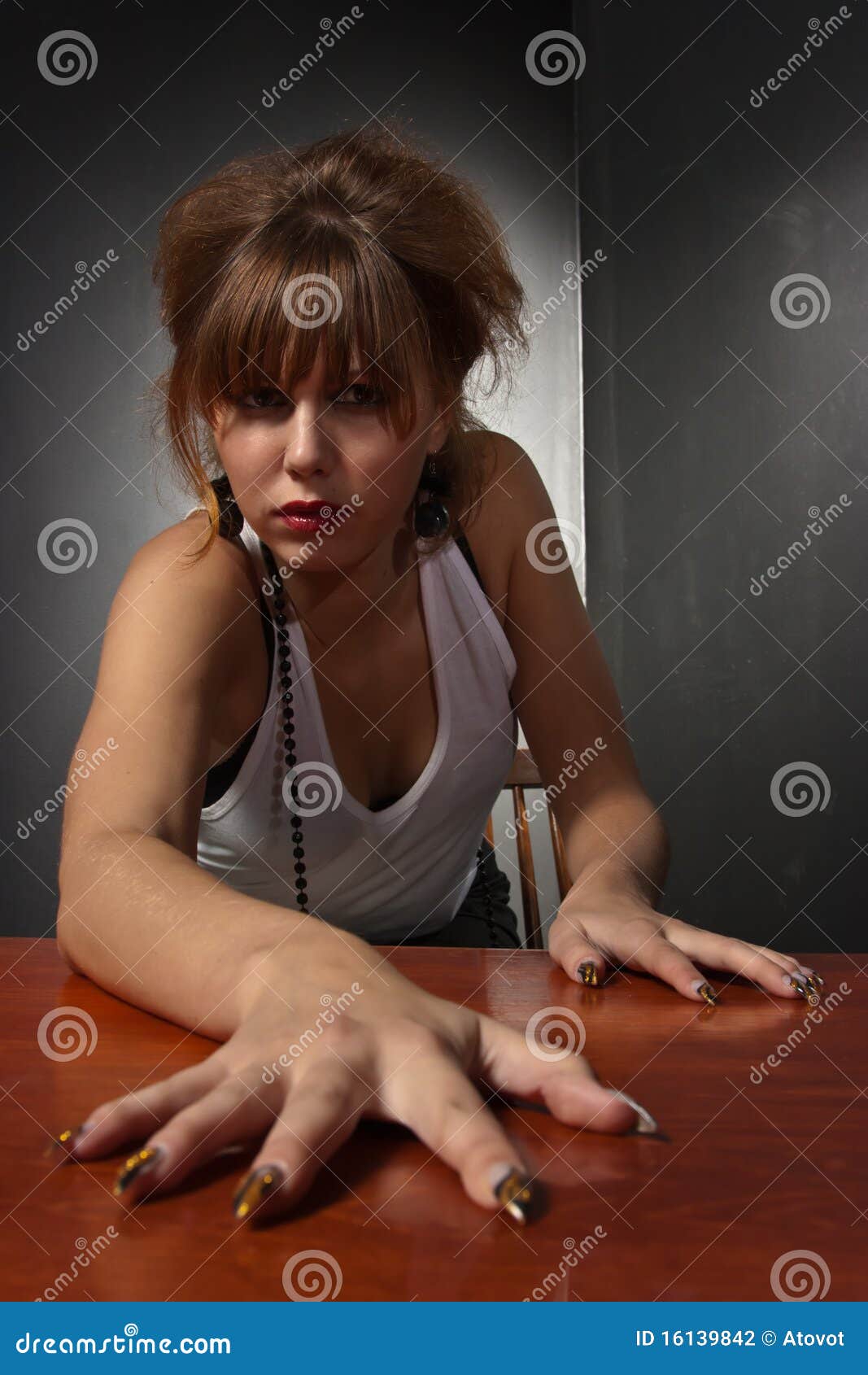 Showing the claws stock photo. Image of furious, female 16139842