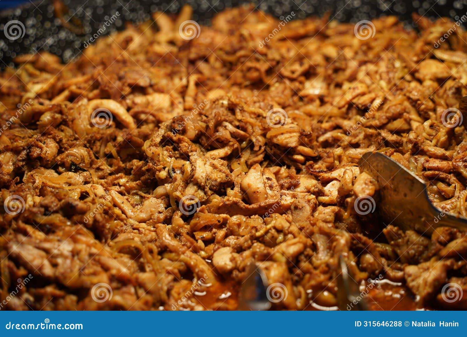 Shredded Chicken for Mexican Street Tacos Stock Photo - Image of