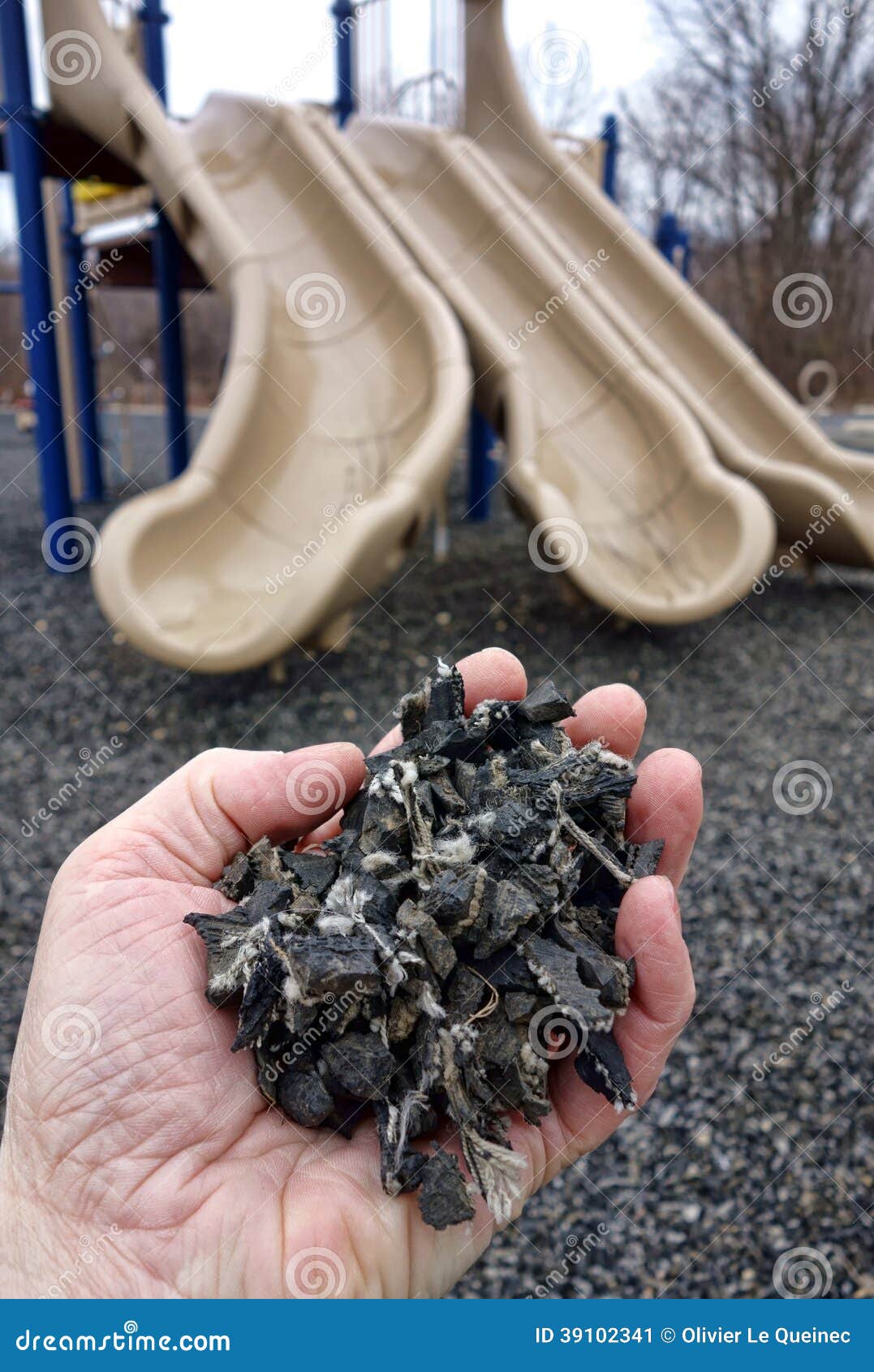 Playground Mulch  Birch Tree Bark & Stone