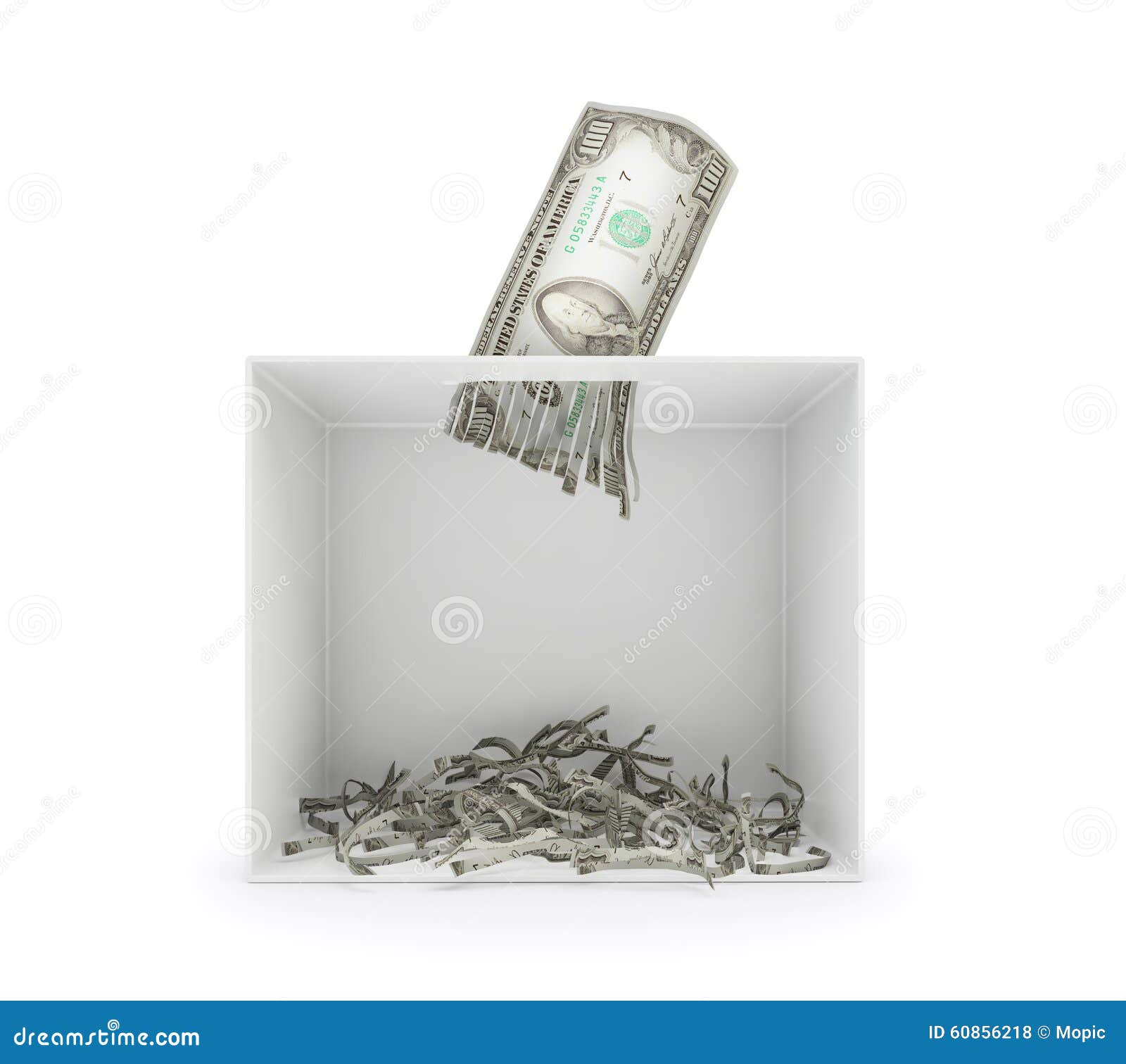 Shredding dollar bill stock photo. Image of financial 60856218
