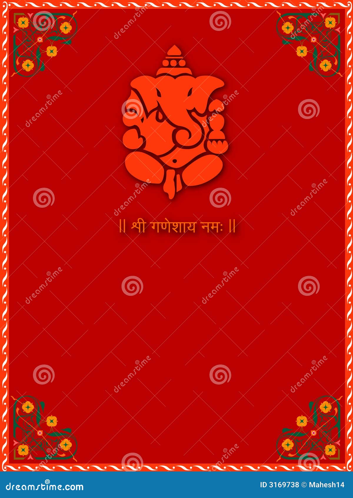 shree ganesha card template 3169738