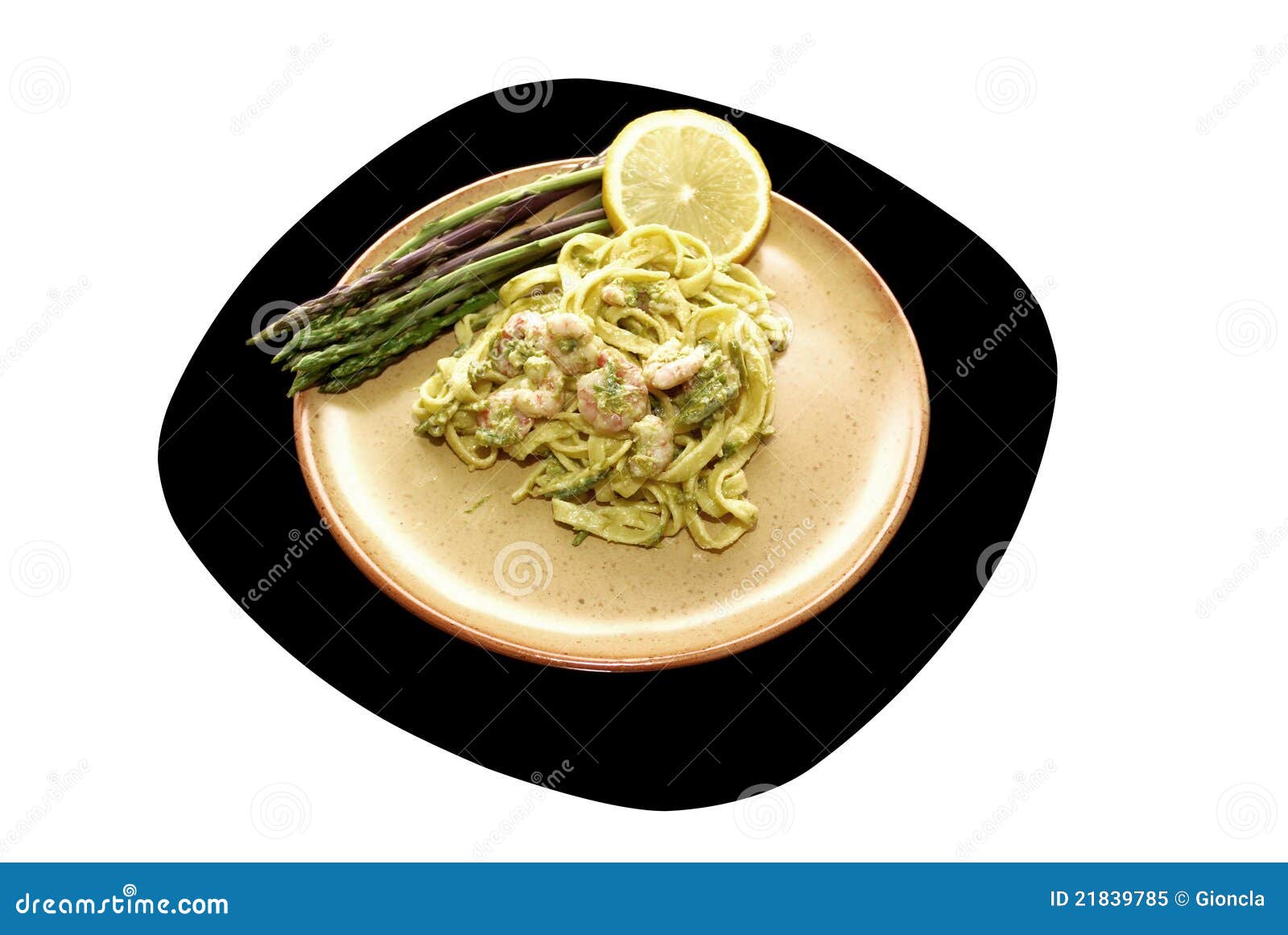 Shrimp with asparagus and egg noodles,ingredient