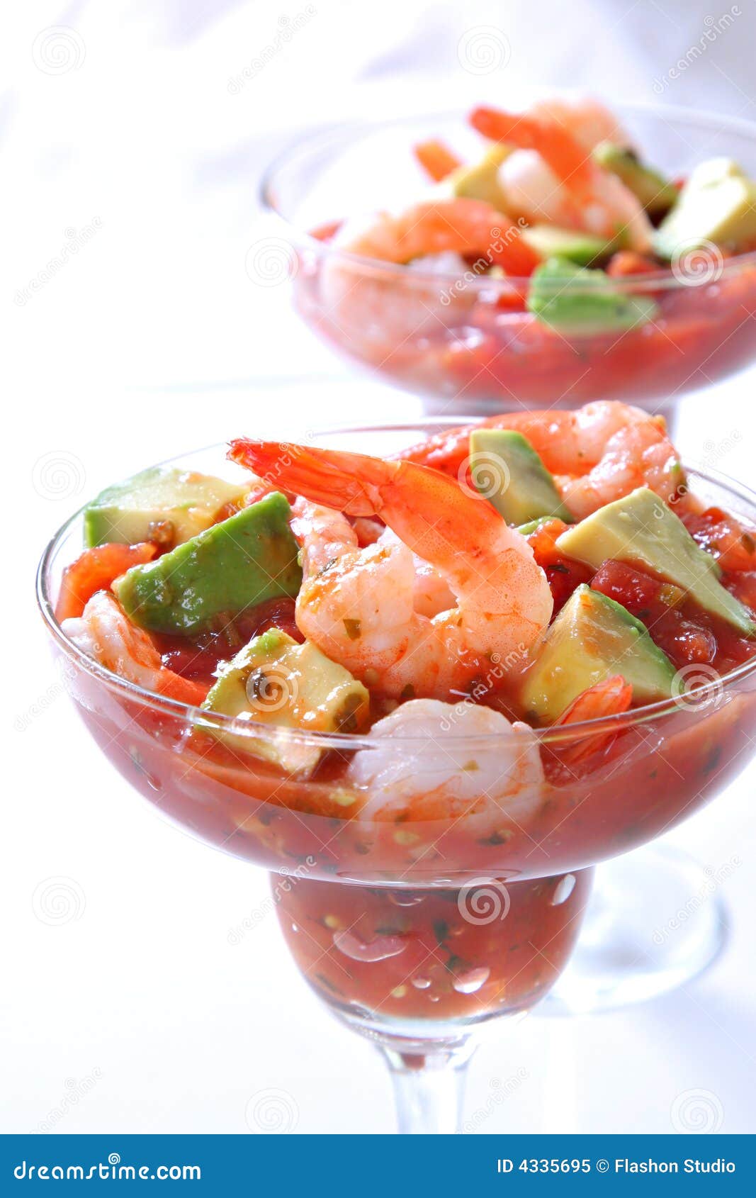 Shrimp with Avocado Salsa Sauce Stock Image Image of prawn, seafood