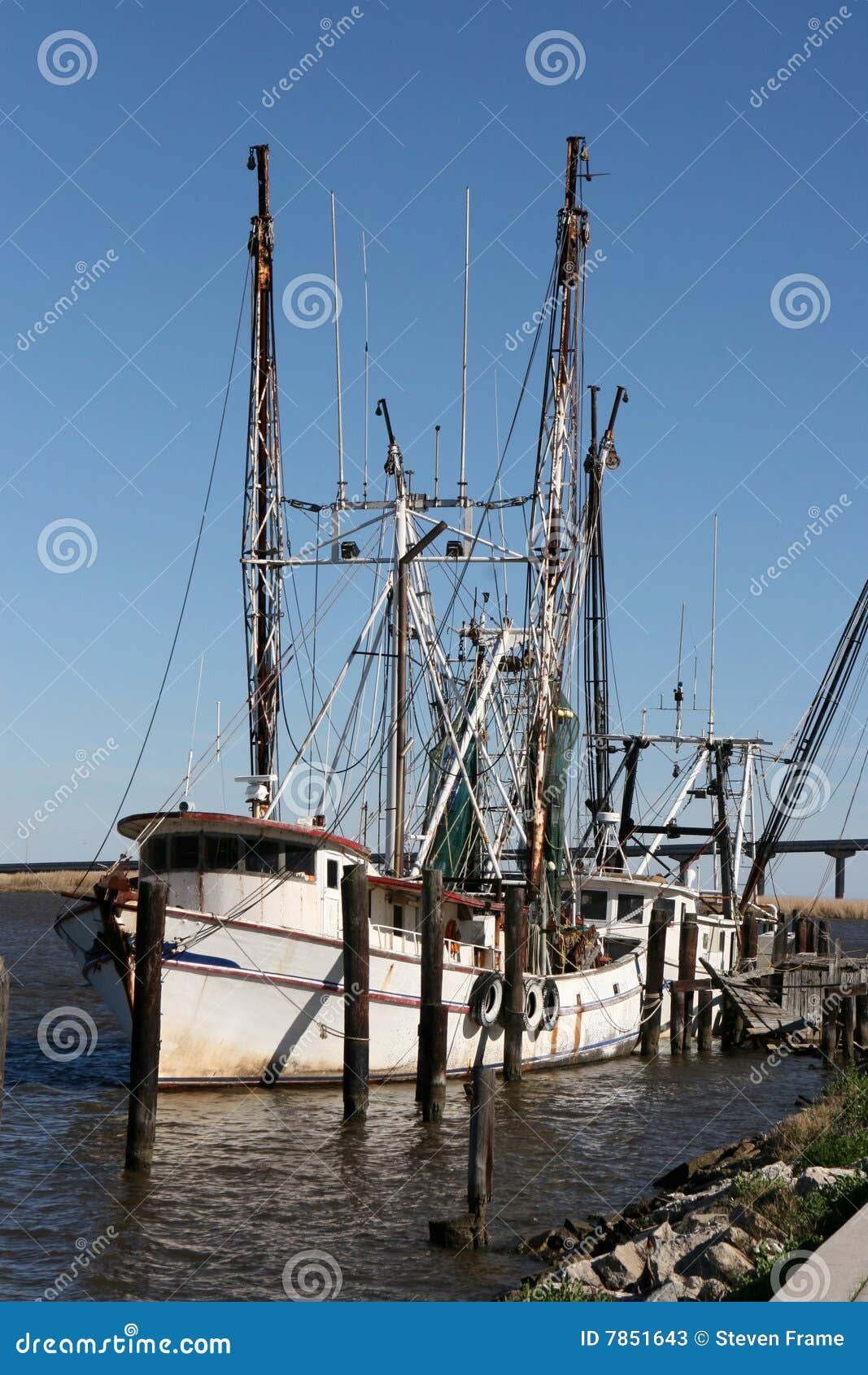 Shrimp Boats stock image. Image of cranes, florida, boats 7851643