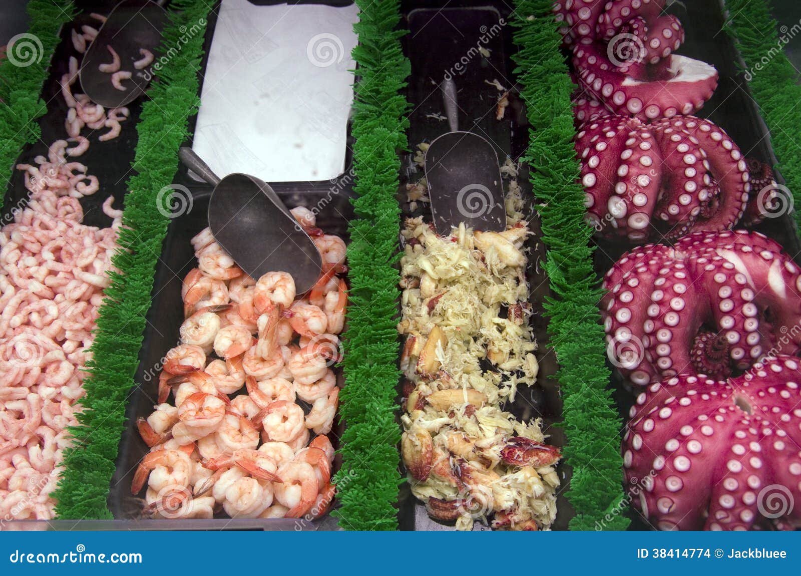 Shrimp Crab Octopus Seafood Grocery Store Stock Photo Image of