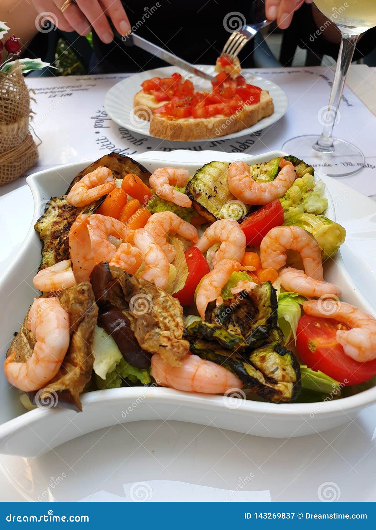 Shrimp stock image. Image of salad, restaurant, shrimp 143269837