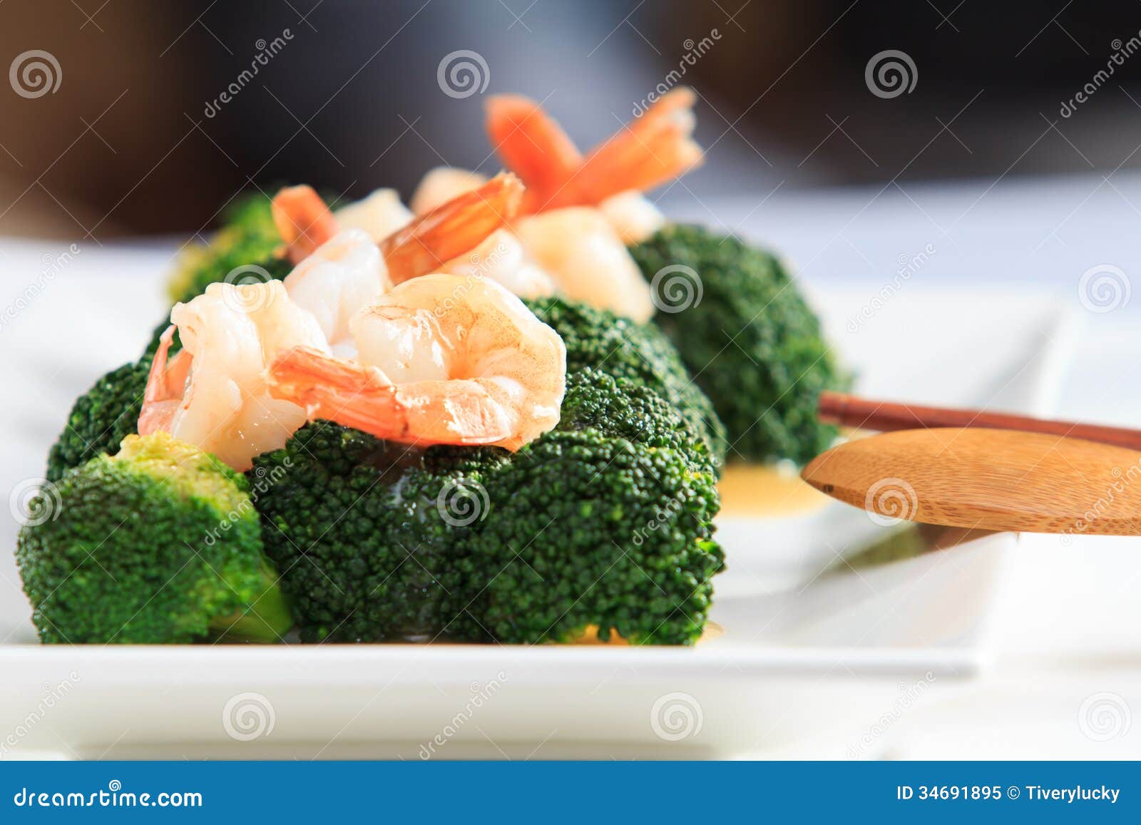 Shrimp Fried Broccoli Broccoli Stock Image Image of ingredients, food