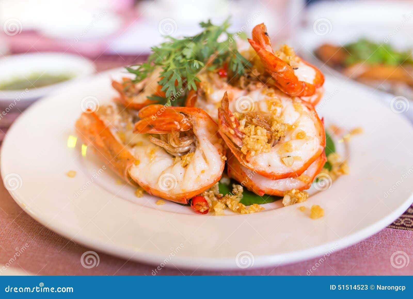 Garlic Shrimp Plate Lunch In North Shore Oahu, Hawaii RoyaltyFree