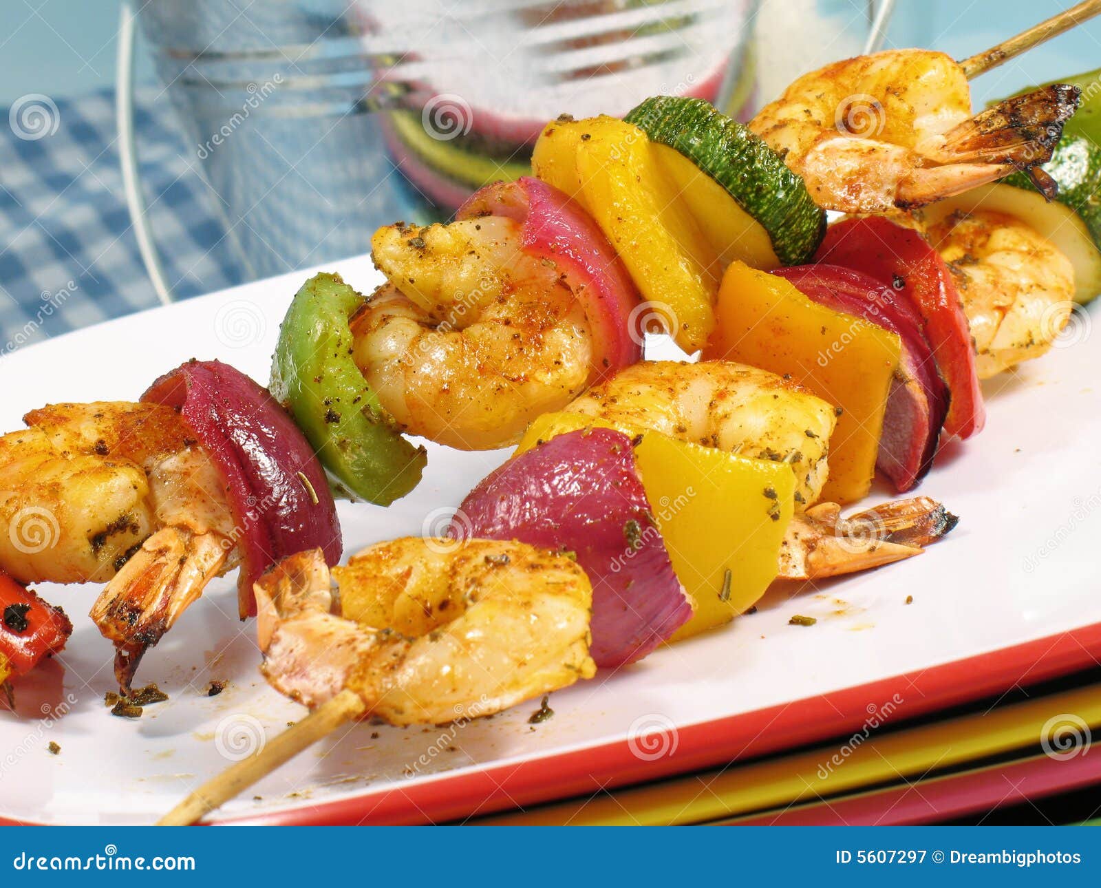 Shrimp Kebabs stock image. Image of appetizer, skewer 5607297
