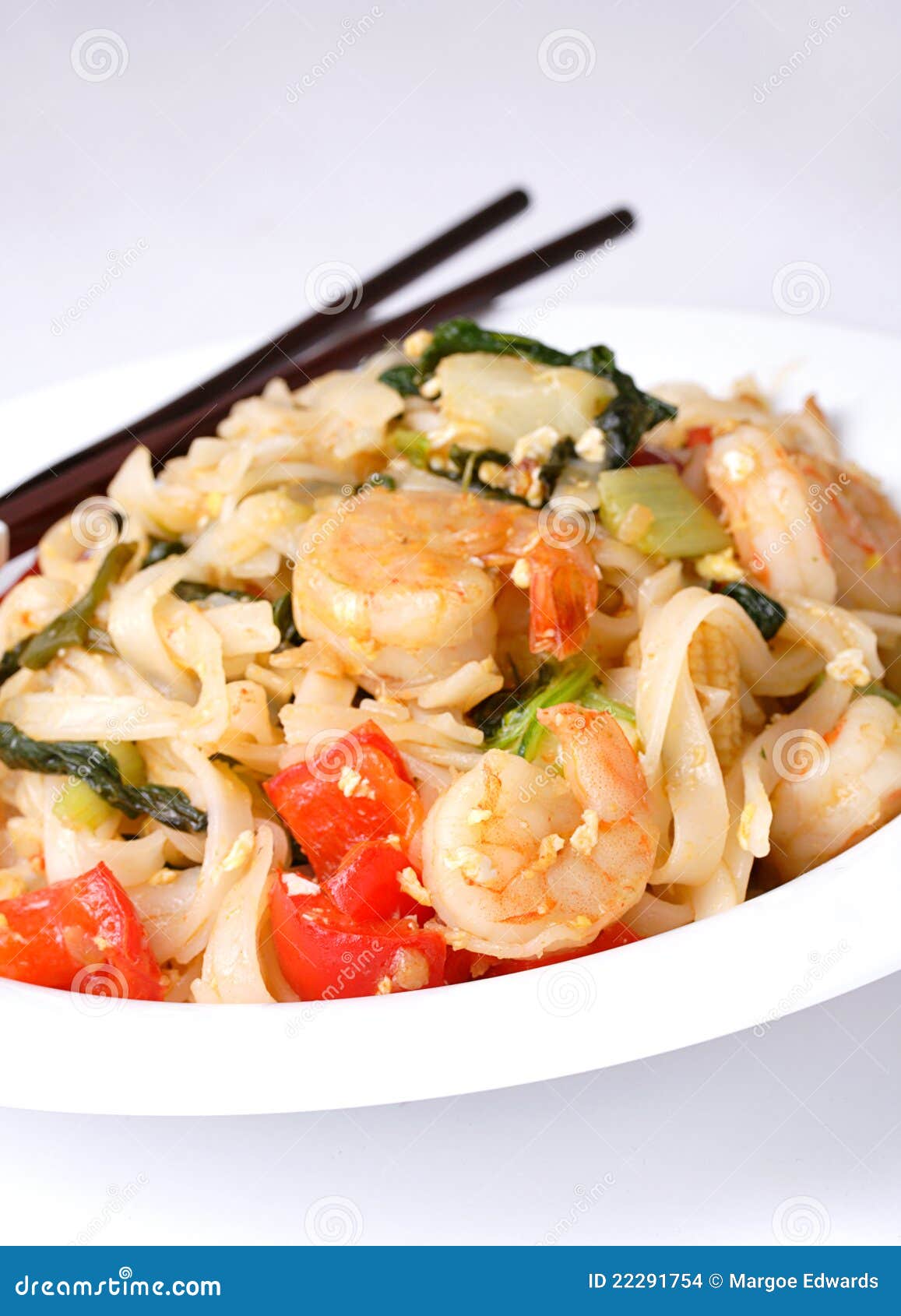 Shrimp, Noodles and Vegetables Stock Photo - Image of baby, vertical