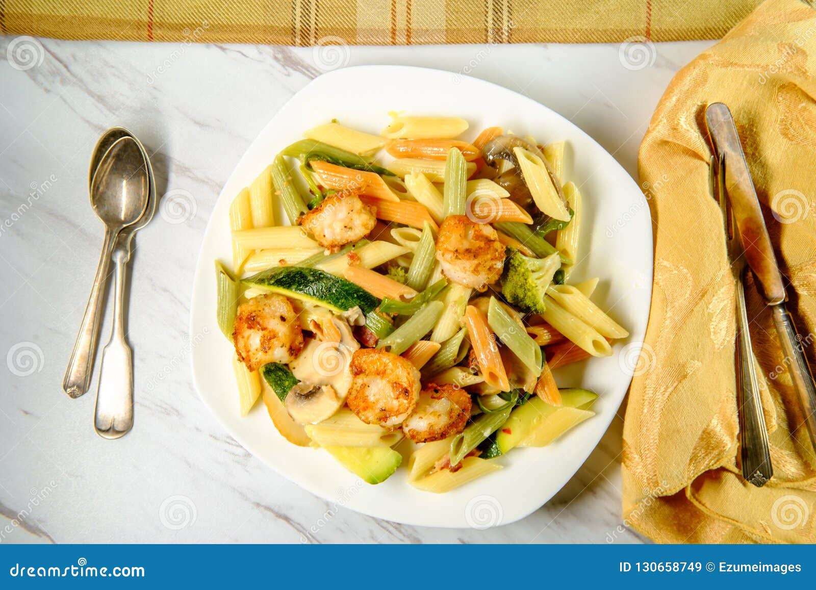 Shrimp White Wine Sauce stock image. Image of plate - 130658749