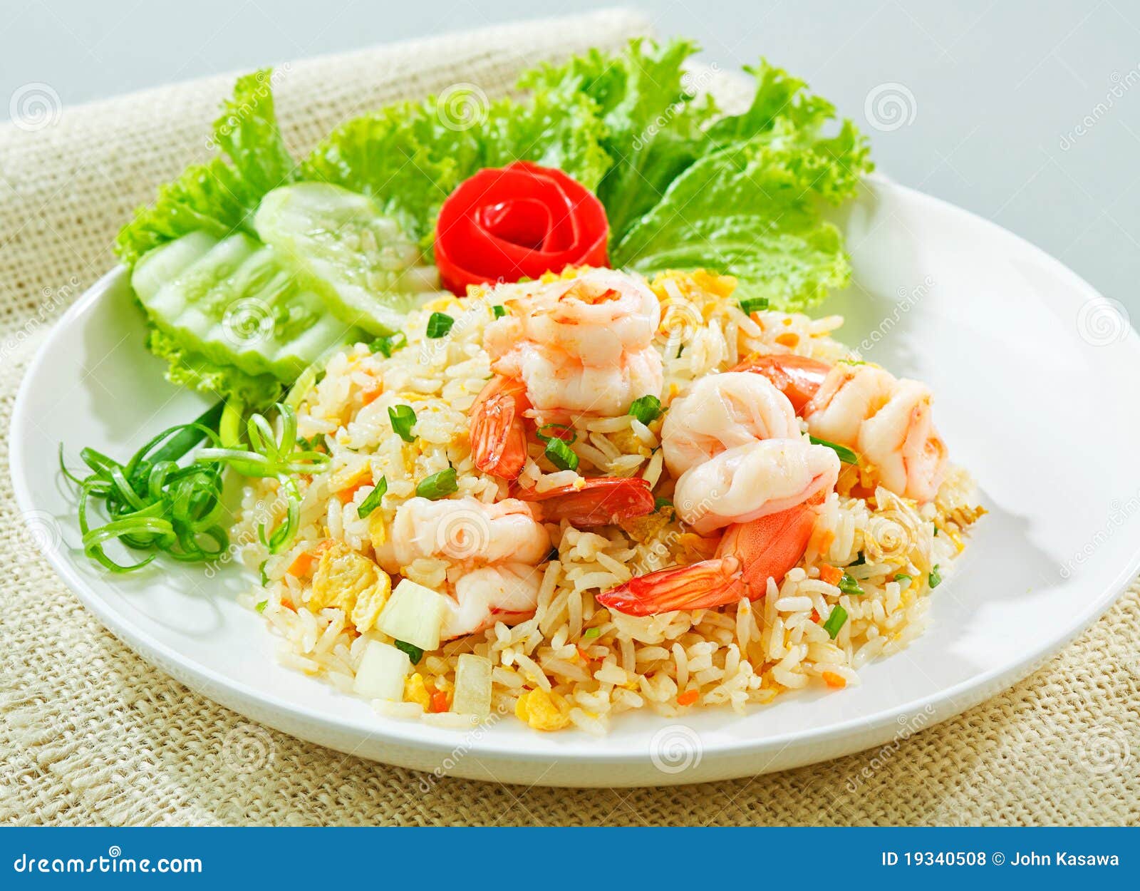 shrimps fried rice, a thai popular food