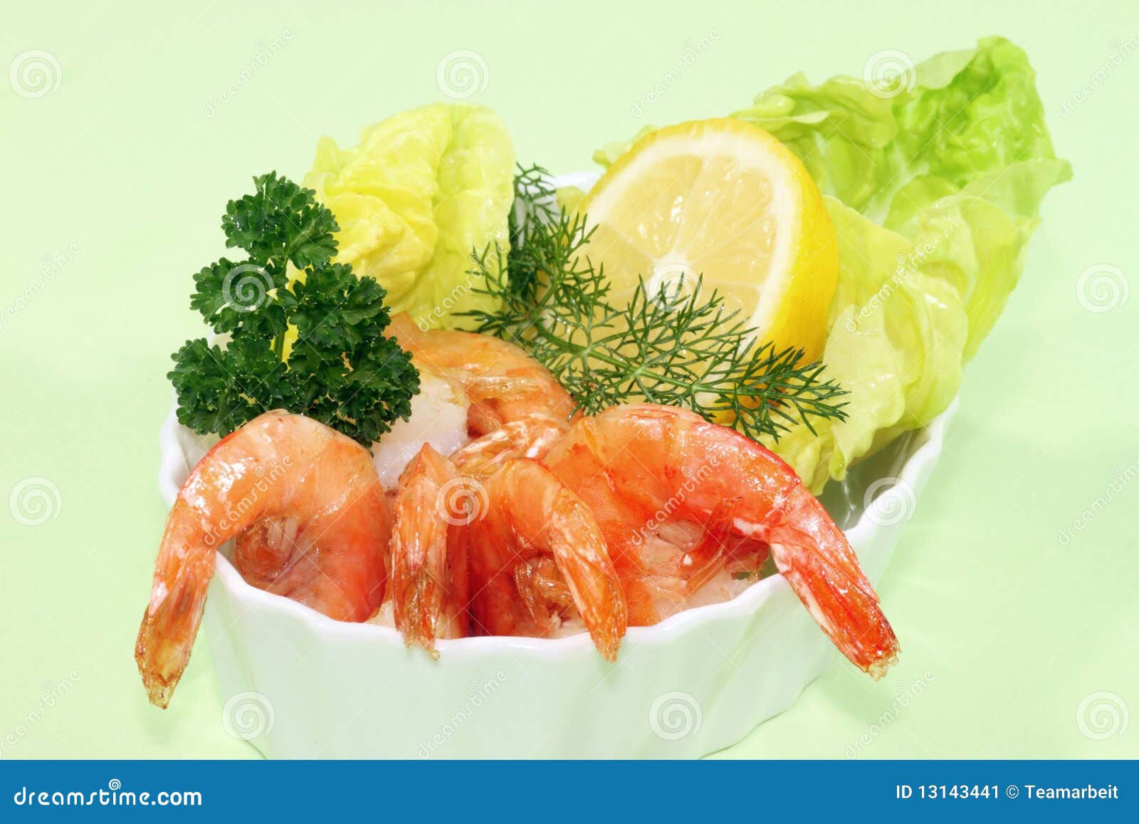 Shrimpscocktail with lemon stock image. Image of dinner - 13143441