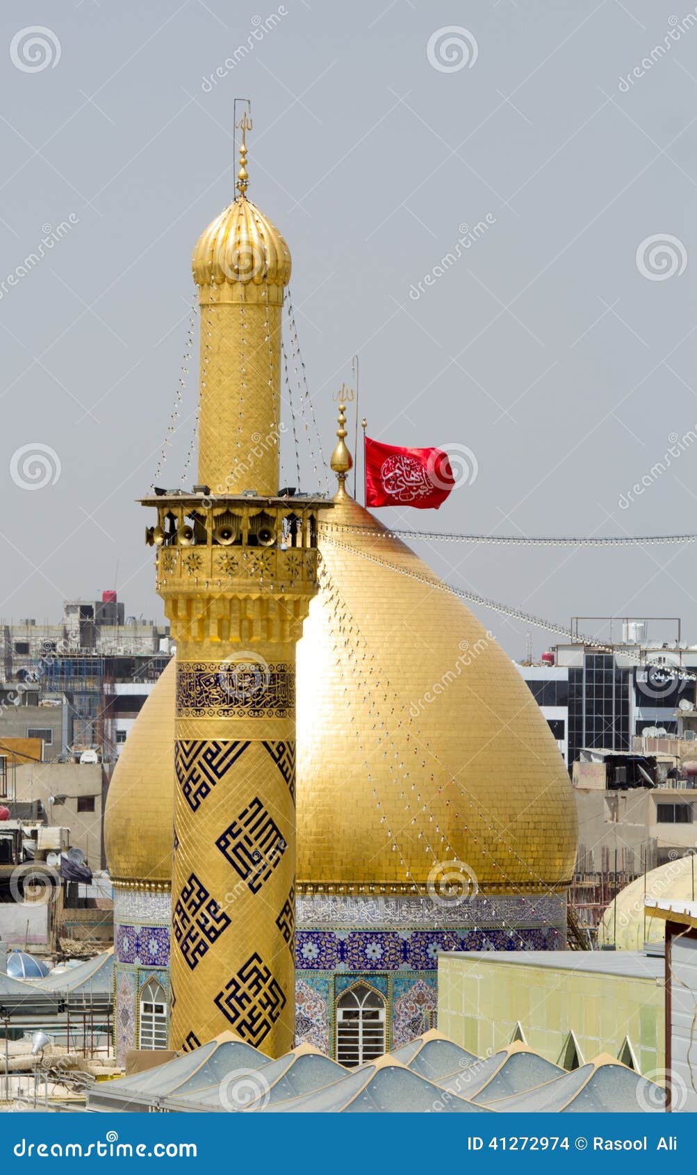 The Shrine of Imam Hussein in Karbala Stock Photo - Image of ...