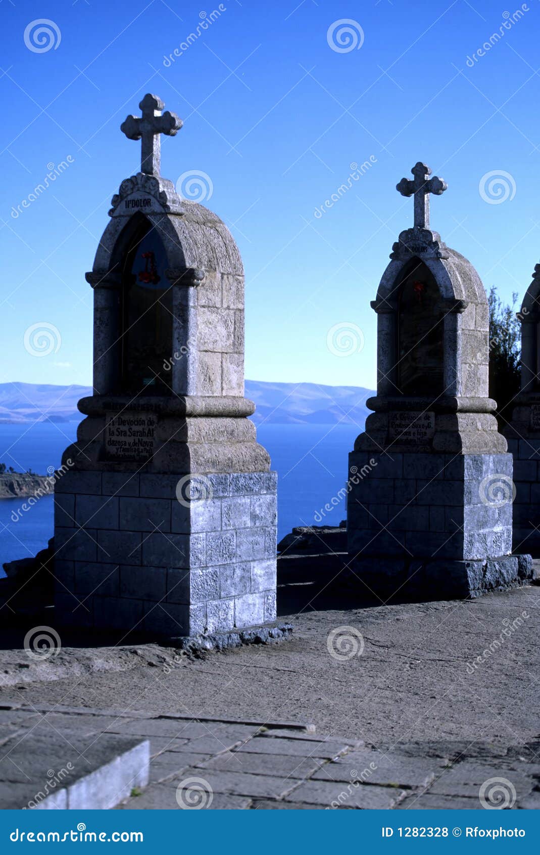 shrines- lake titicaca, bolivia