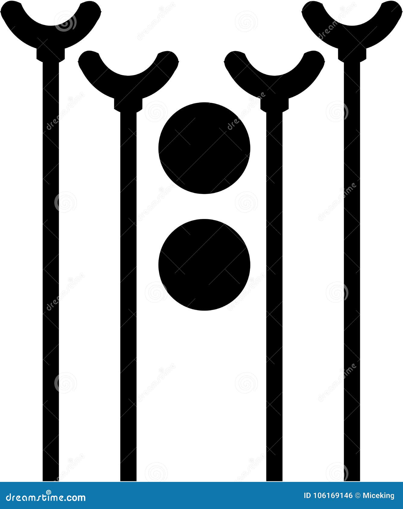 Shuffleboard Cues with Discs Stock Vector Illustration of vector