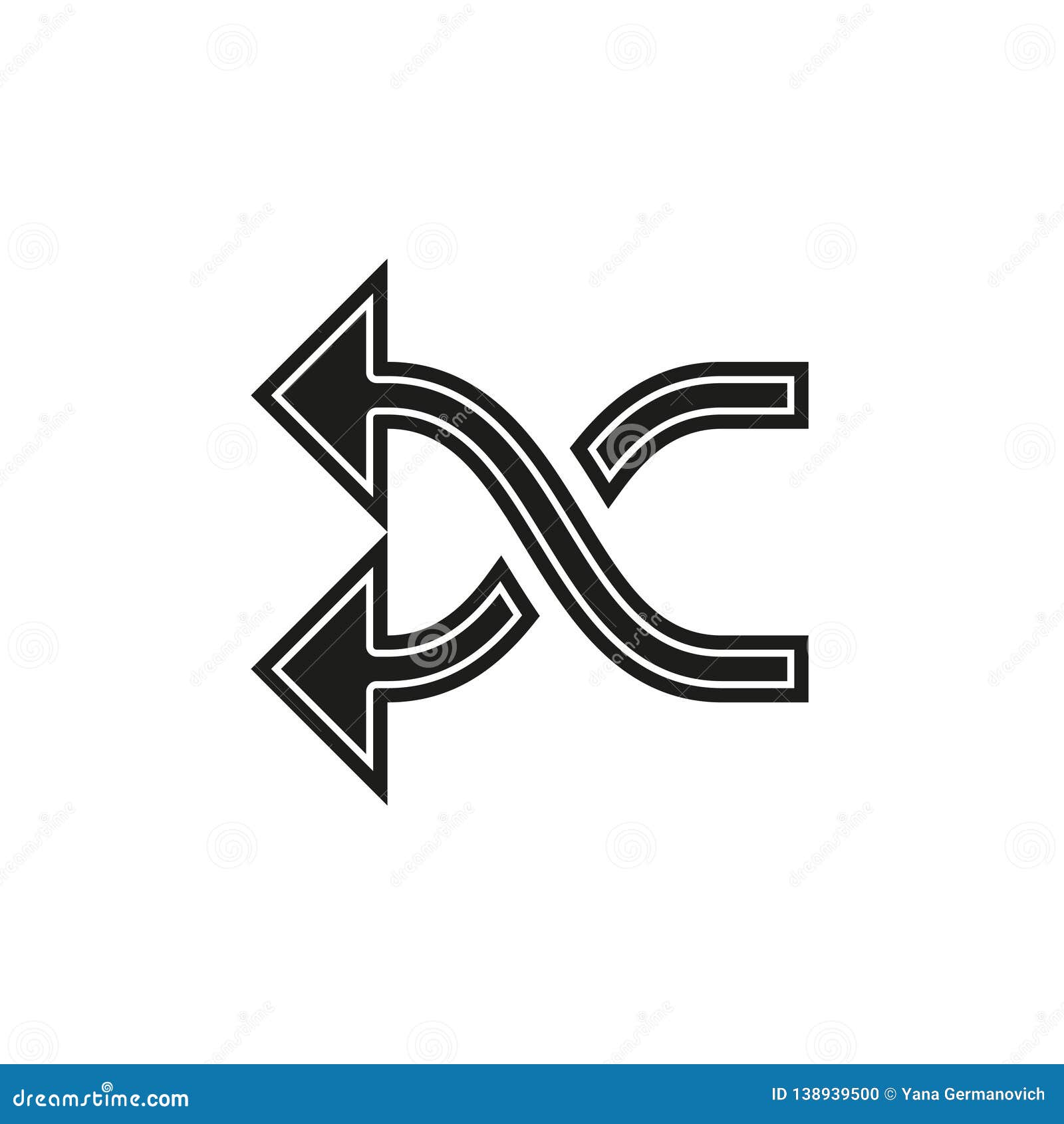 Shuffling Icon Change Order Random Sign Vector Music Symbol Stock Illustration Illustration Of Shovel Album 138939500