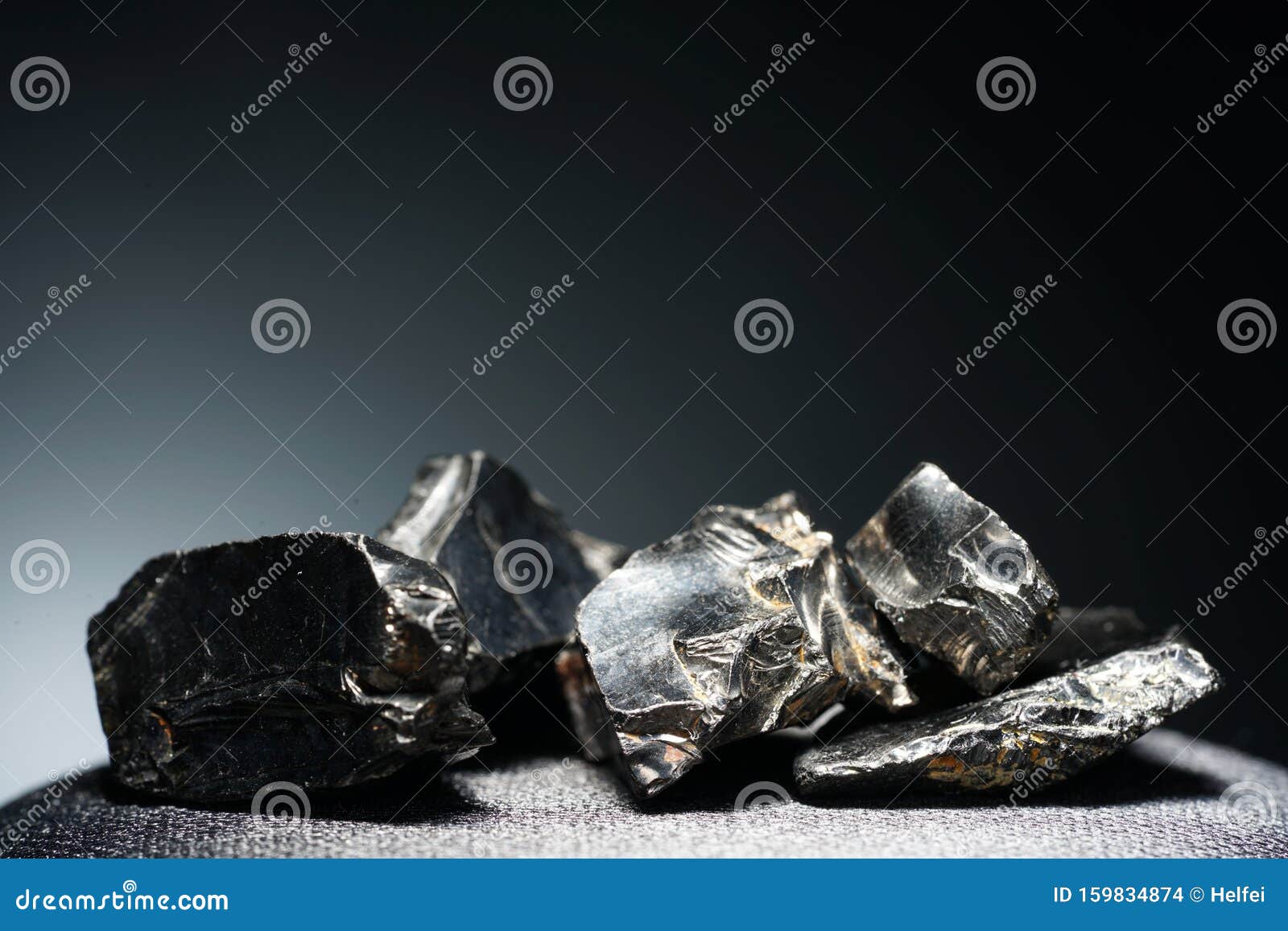 shungit is a black rock that consists mainly of carbon and was photographed in top quality and studio quality.