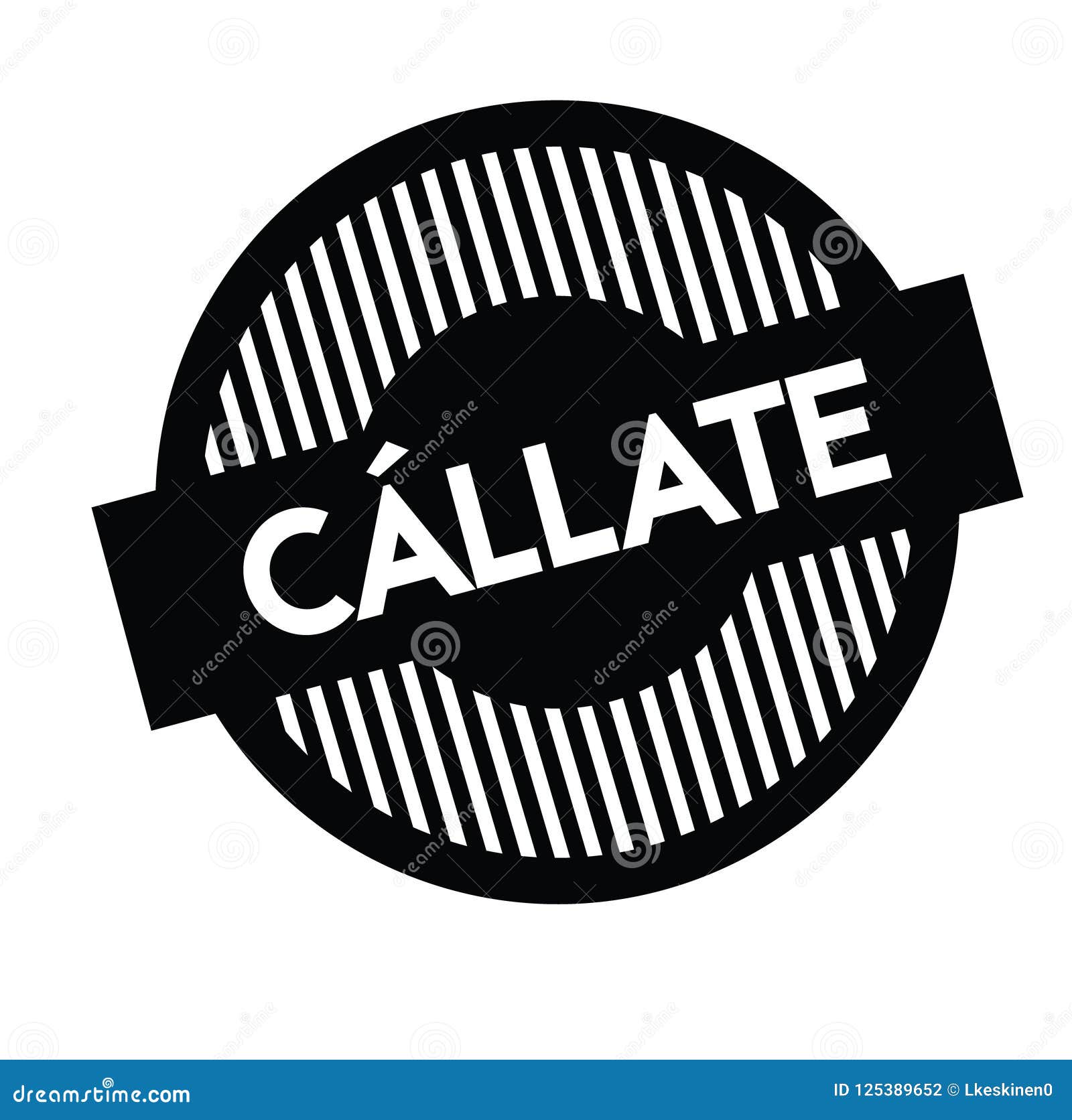 Shut up stamp in spanish stock vector. Illustration of language 125389652