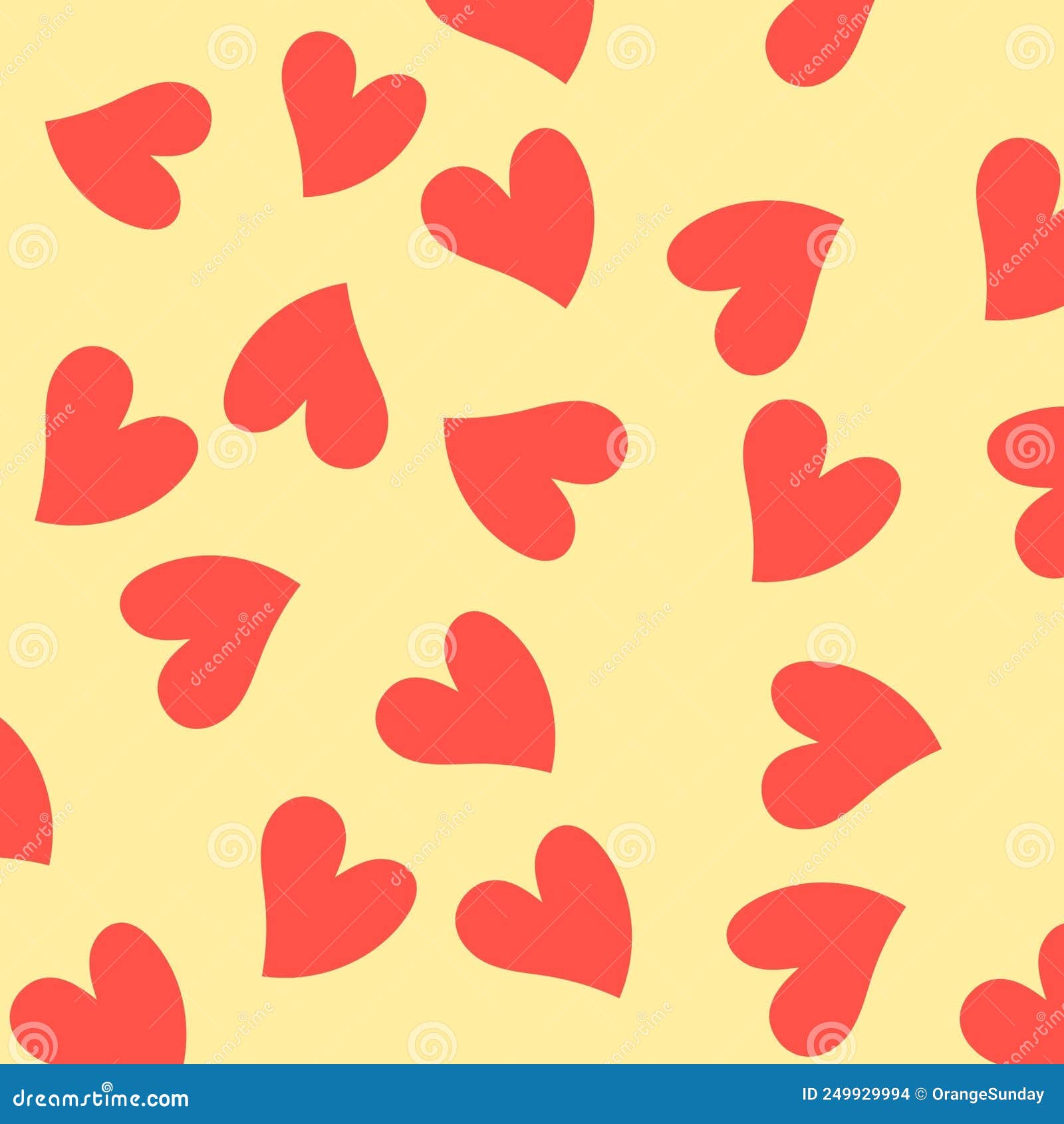 Aesthetic Red Heart Y2K Indie Pattern Stock Illustration Illustration