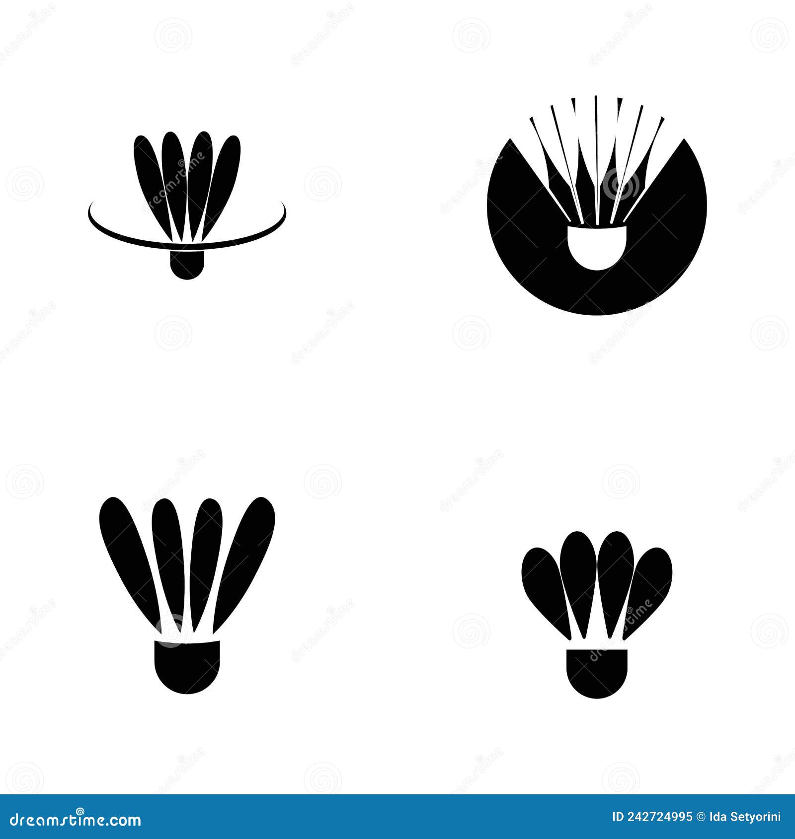 Shuttlecock Badminton Logo Vektor Illustration Design Stock Illustration -  Illustration of equipment, sports: 242724995